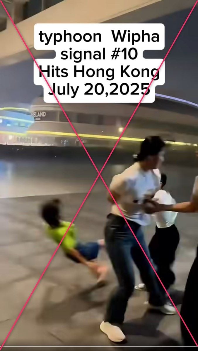 A screenshot of the video posted on Facebook with lines crossed through by the Post. Photo: Facebook/SCMP Composite