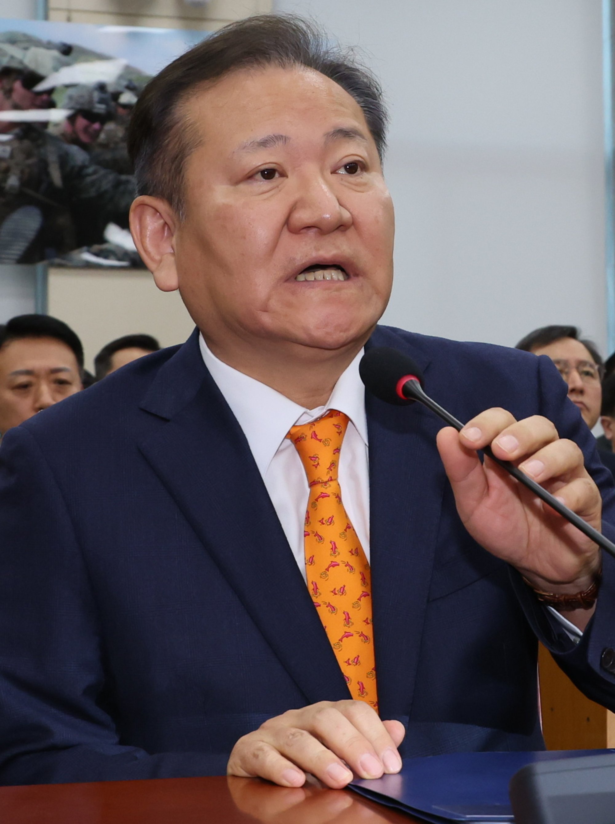 Former interior minister Lee Sang-min during a special committee hearing on February 4. Photo: EPA-EFE/Yonhap Former interior minister Lee Sang-min during a special committee hearing on February 4. Photo: EPA-EFE/Yonhap