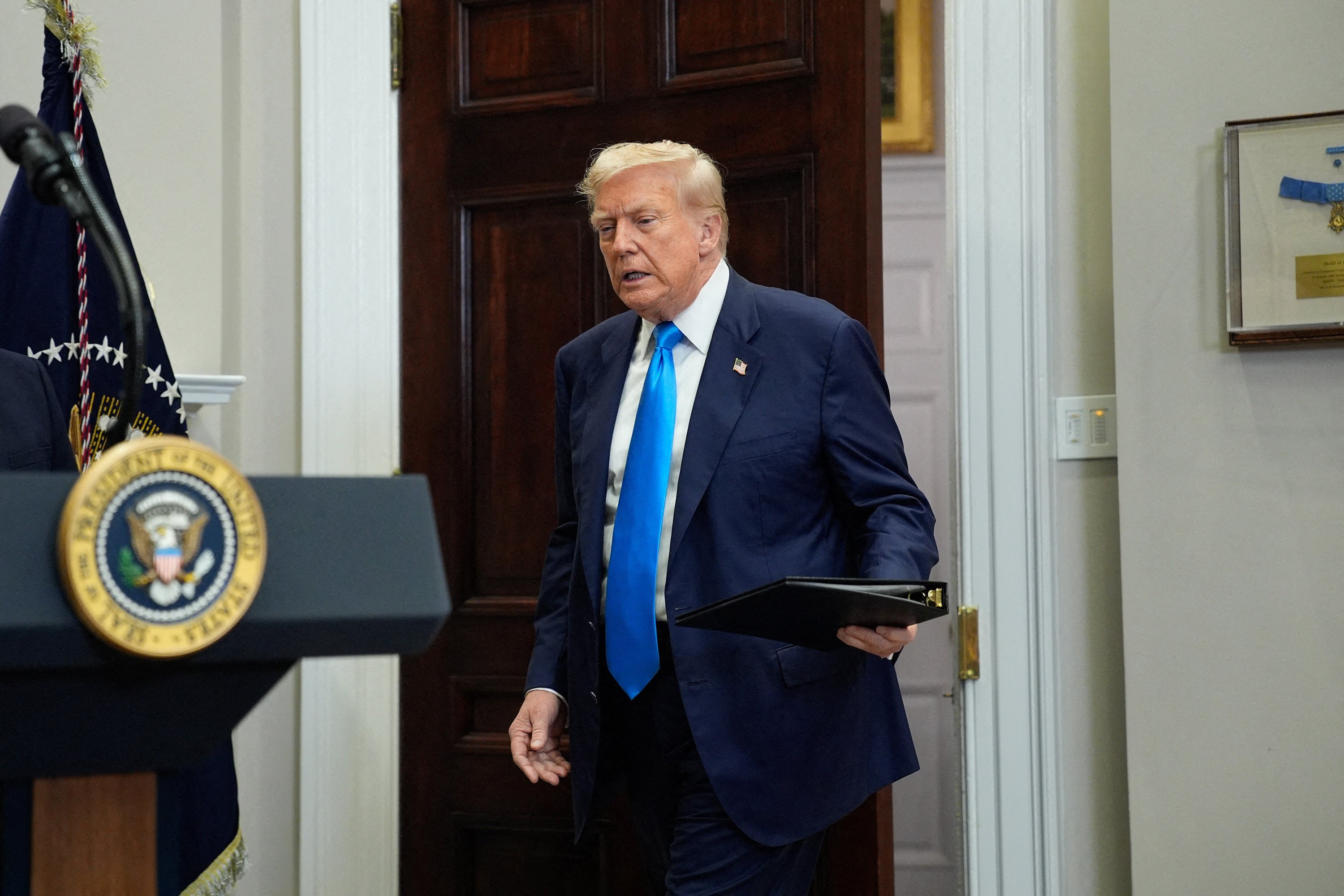 US President Donald Trump said on Thursday that the pause of US and China tariffs had been extended until mid-November. Photo: Abaca Press/TNS