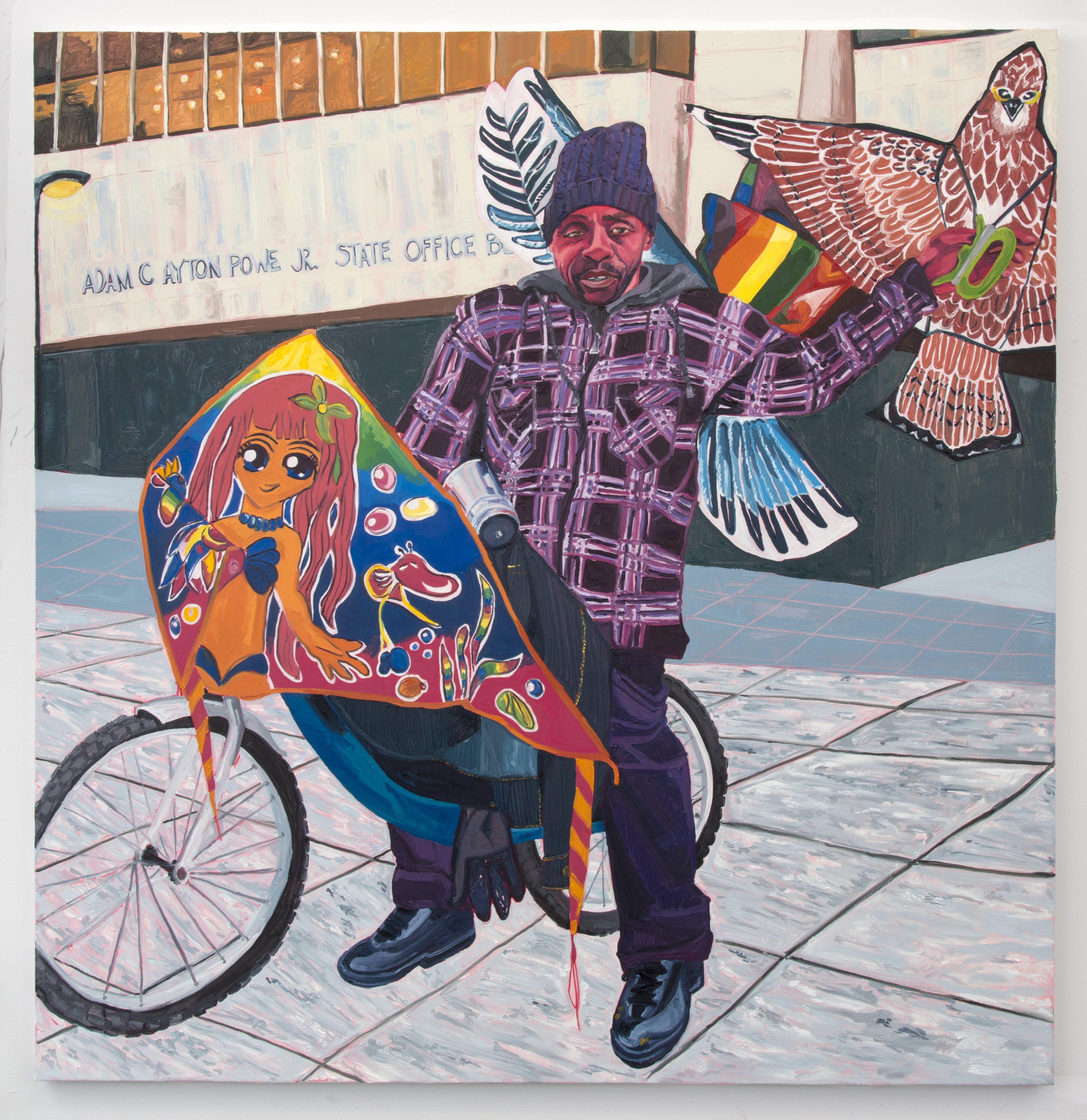 Jordan Casteel’s Kevin the Kiteman (2016), part of the Studio Museum in Harlem collection. Photo: Handout