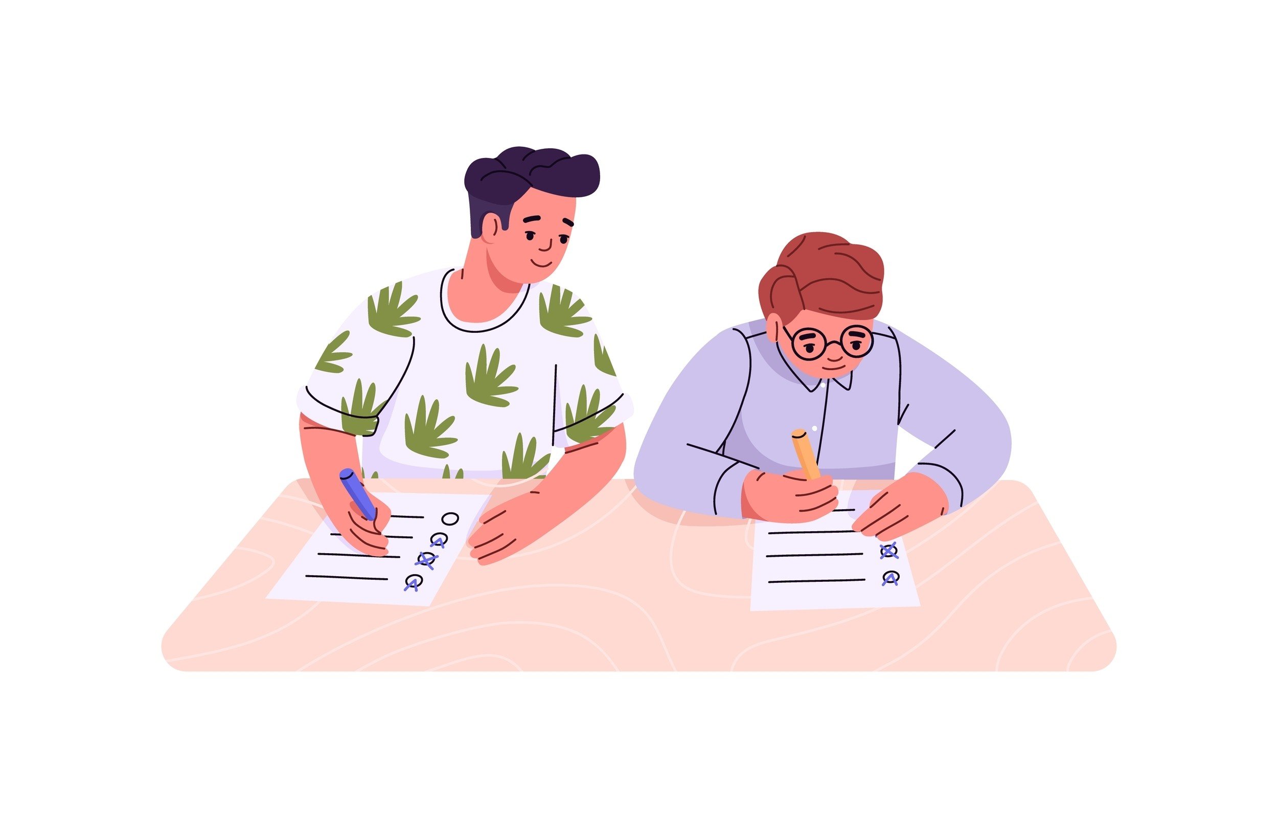 Cheating is wrong, and you don’t have to let your classmate copy your assignment. Photo: Shutterstock