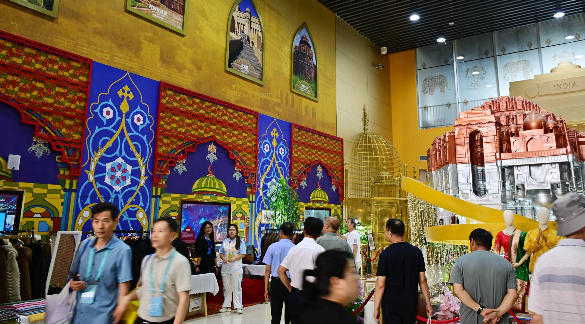 People visit the pavilion of India during a Shanghai Cooperation Organisation (SCO) expo in Qingdao on July 18, 2025. Photo: Xinhua People visit the pavilion of India during a Shanghai Cooperation Organisation (SCO) expo in Qingdao on July 18, 2025. Photo: Xinhua