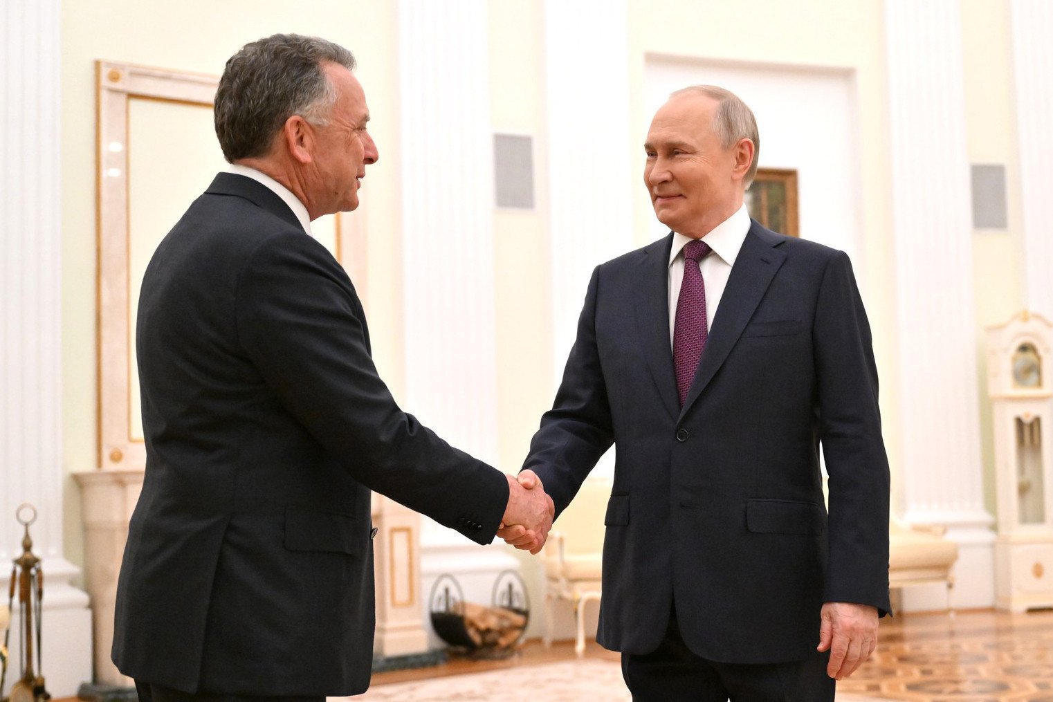 Russian President Vladimir Putin receives US President Donald Trump’s special envoy Steve Witkoff at the Kremlin in April. Photo: Kremlin/dpa