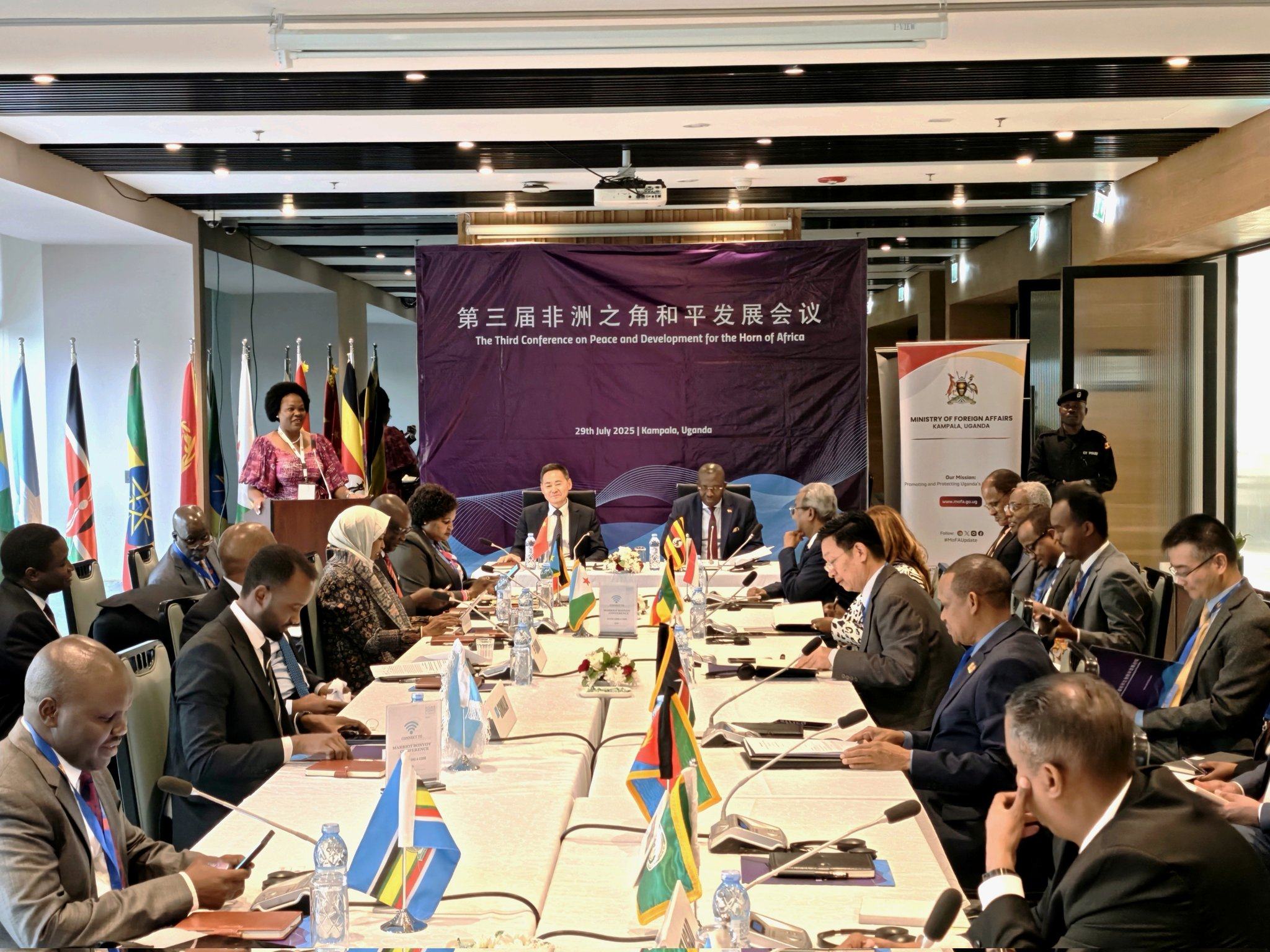 On 29 July, China’s special envoy for Horn of Africa Affairs, Xue Bing, told a conference in Kampala that Beijing would “actively engage” in regional initiatives. Photo: X/ DGAfrica_MFA