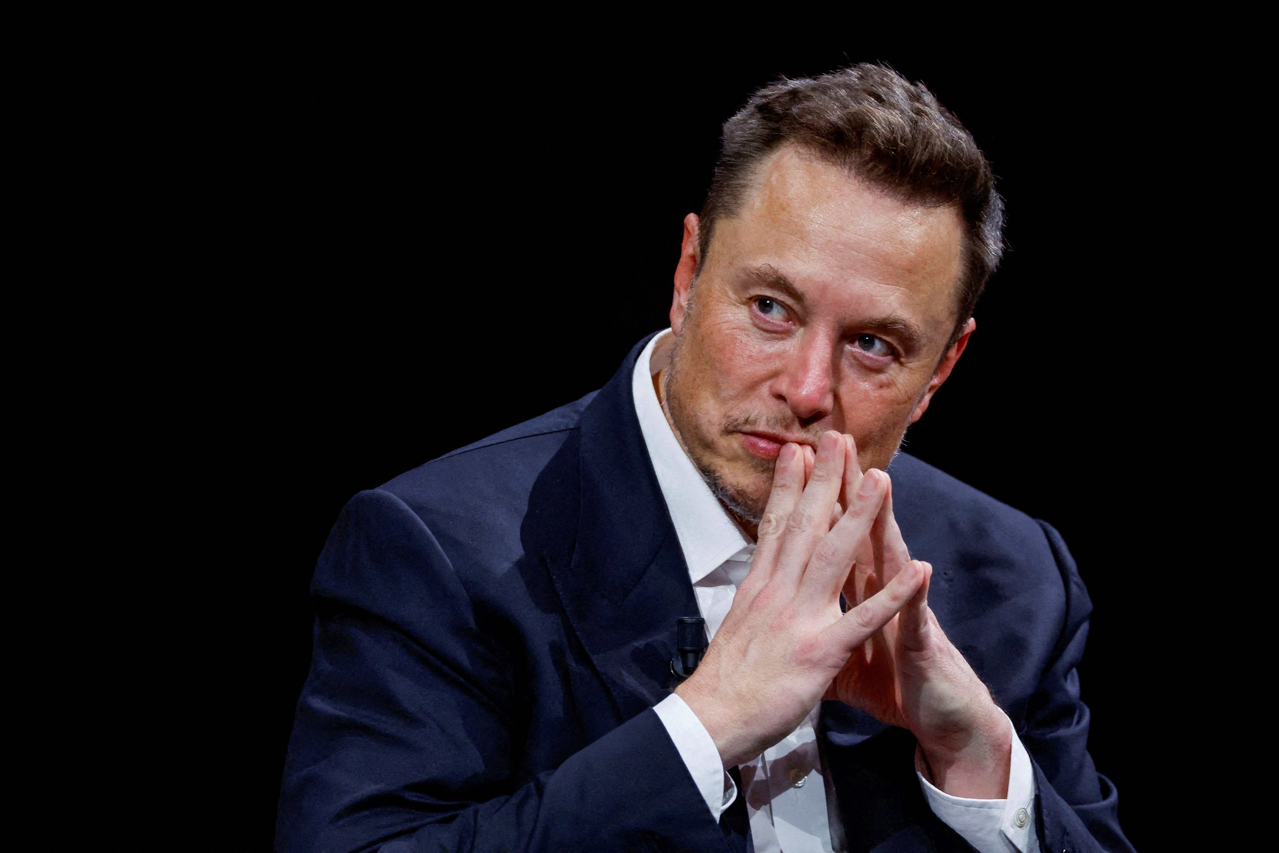 Elon Musk, Chief Executive Officer of SpaceX and Tesla, gestures during a technology conference in Paris in 2023. Photo: Reuters