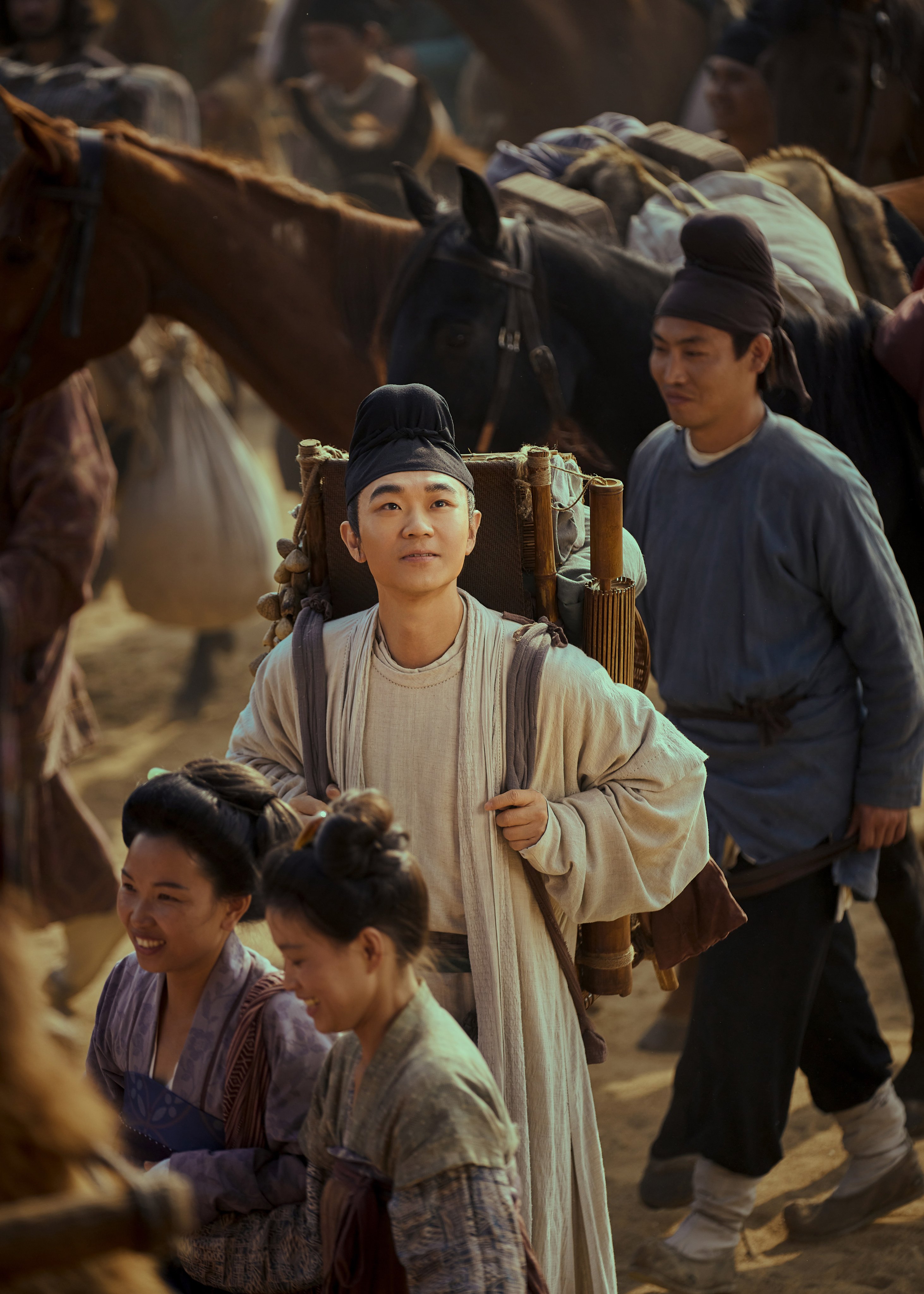 Da Peng as Li Shande in a still from The Lychee Road (category IIB, Mandarin), directed by Da Peng. White-K and Sabrina Zhuang co-star.