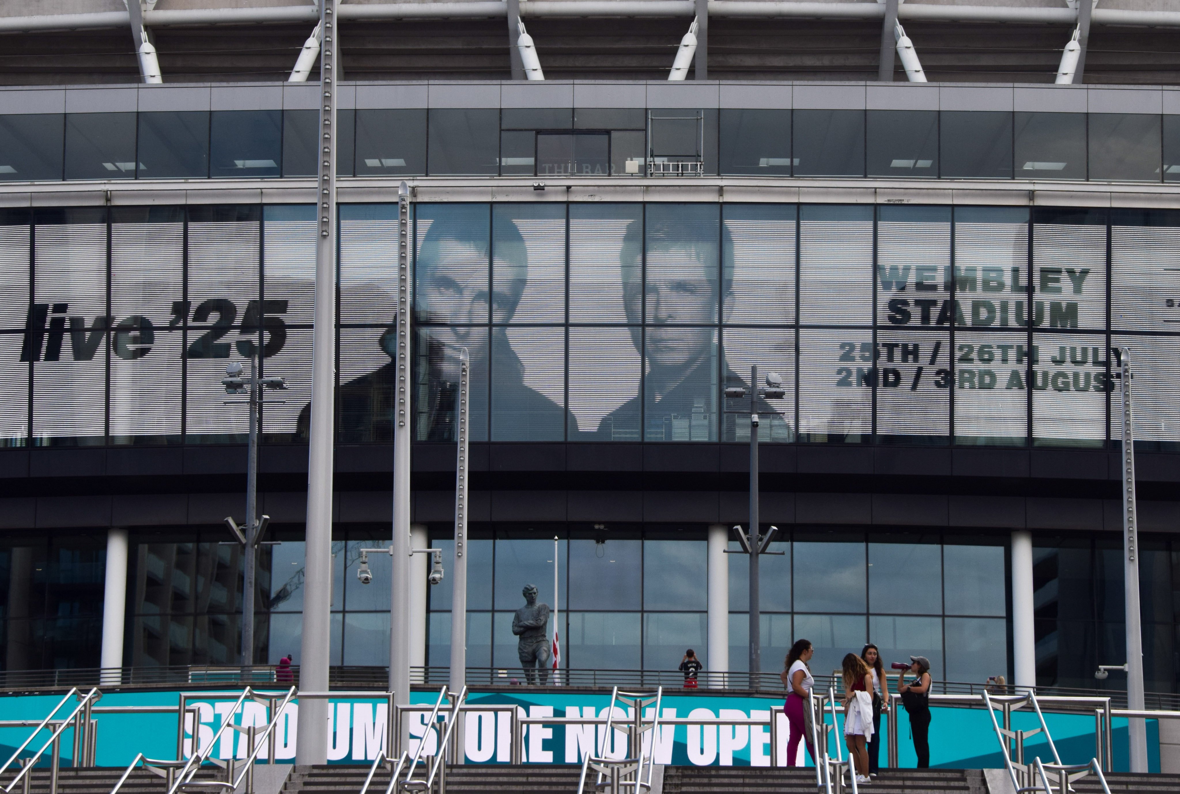 Wembley Stadium in London. A man fell to his death during the Saturday night Oasis show. Photo: SOPA Images / LightRocket via Getty Images