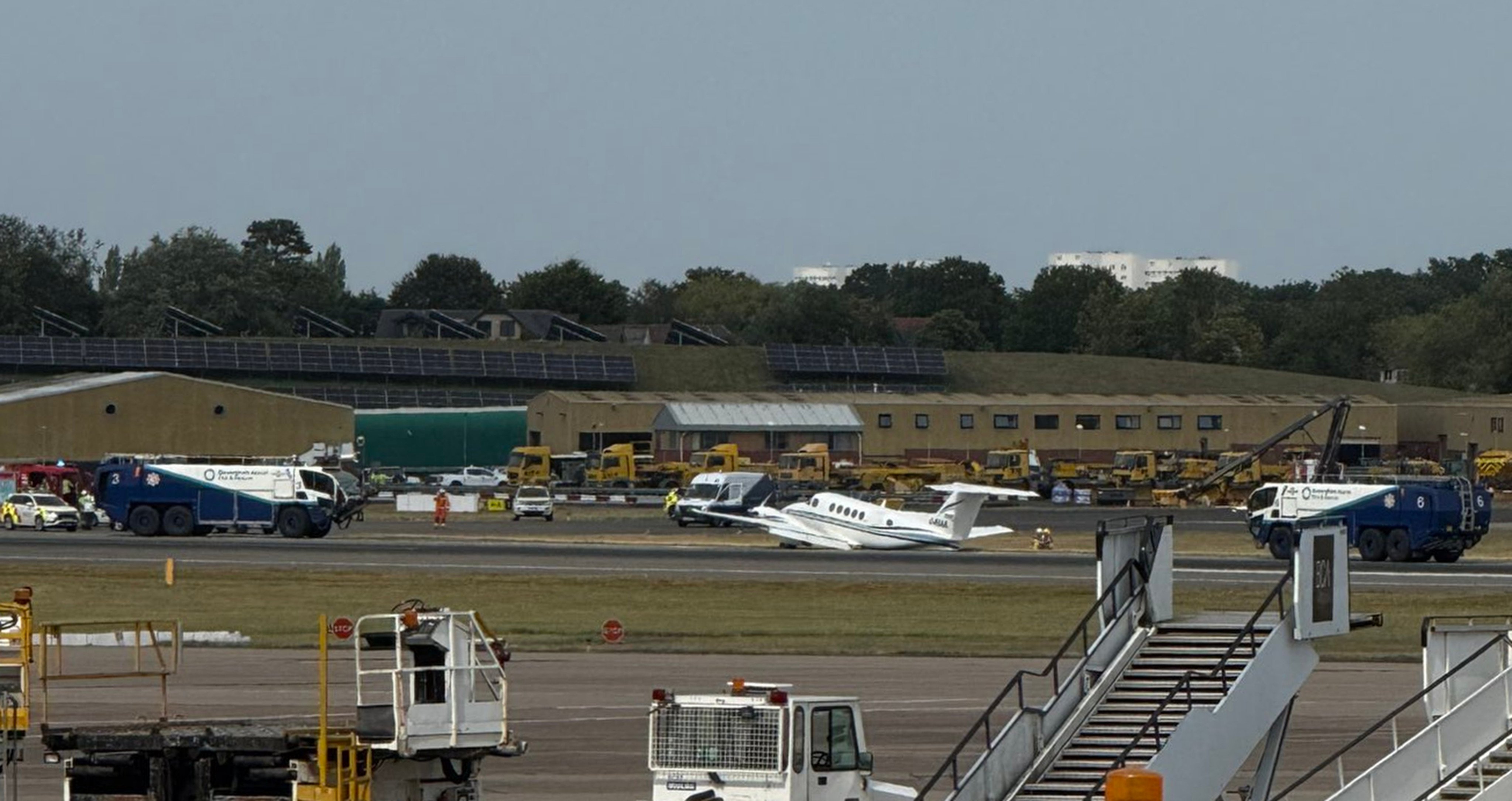 A Beechcraft Super King Air flight en route to Belfast was forced to make an unexpected return to Birmingham Airport on Wednesday. Photo: Handout