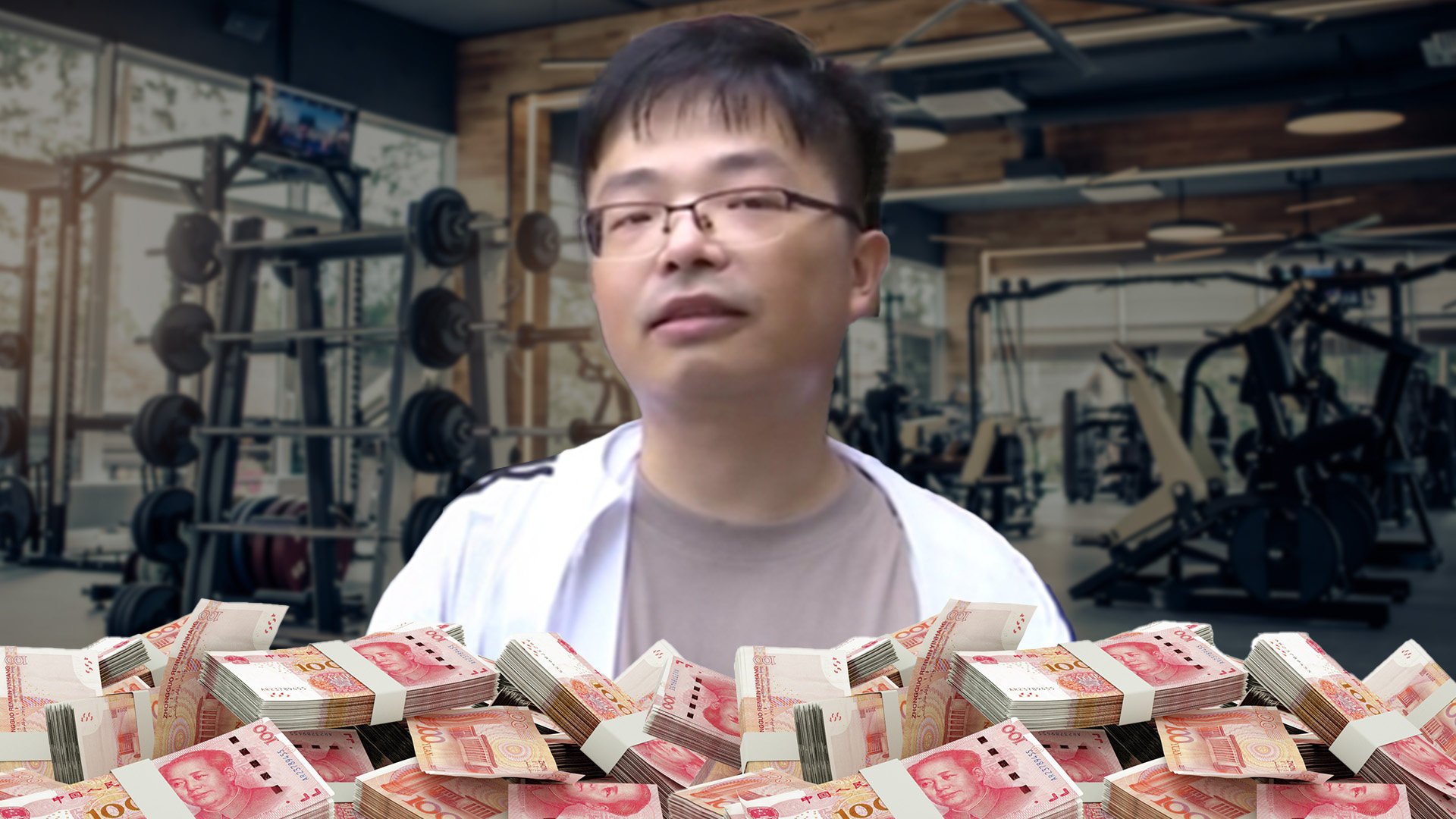 A man in China spent US$120,000 on 300-years-worth of gym memberships and coaching lessons, then discovered that the outlet’s management had disappeared with his money. Photo: SCMP composite/Shutterstock/Sina