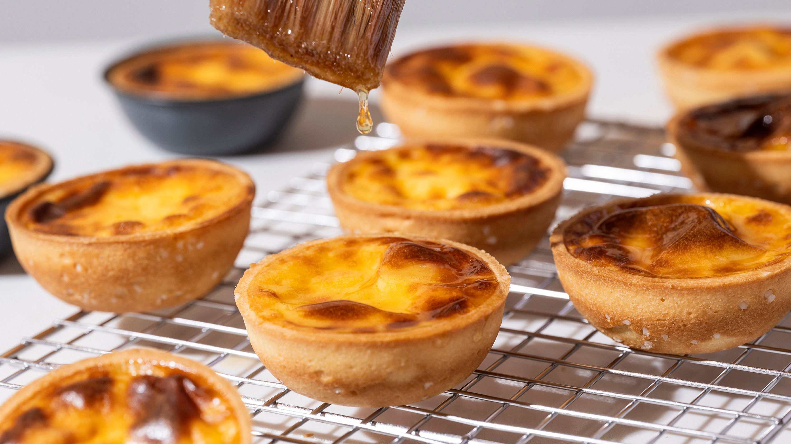 At Papa d’Amour, Dominique Ansel’s version of an egg tart is closer to the Taiwanese style, with an eggier flavour that he brightens with lemon zest. Photo: Evan Sung