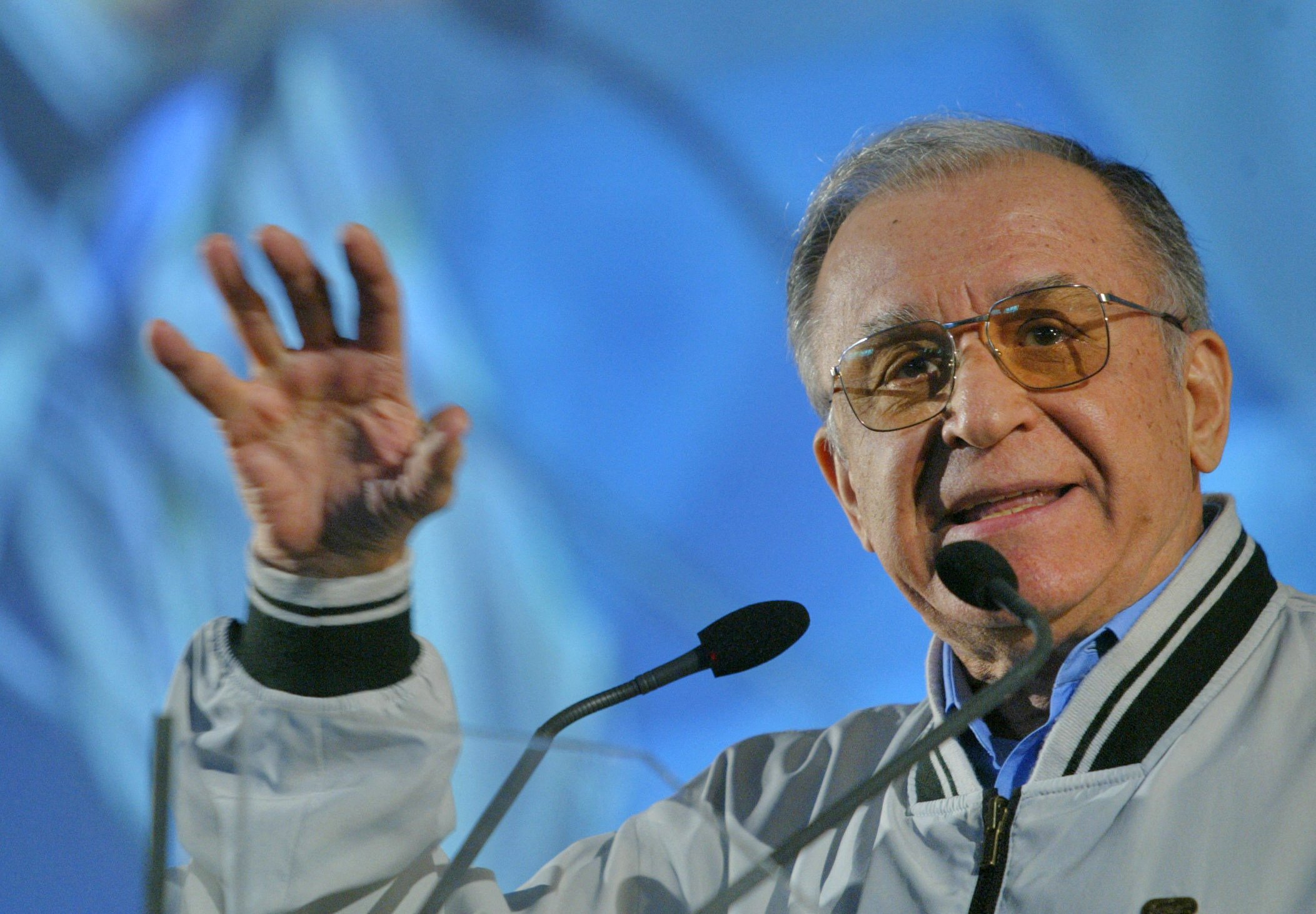 Former Romanian president Ion Iliescu in 2004. File photo: AFP