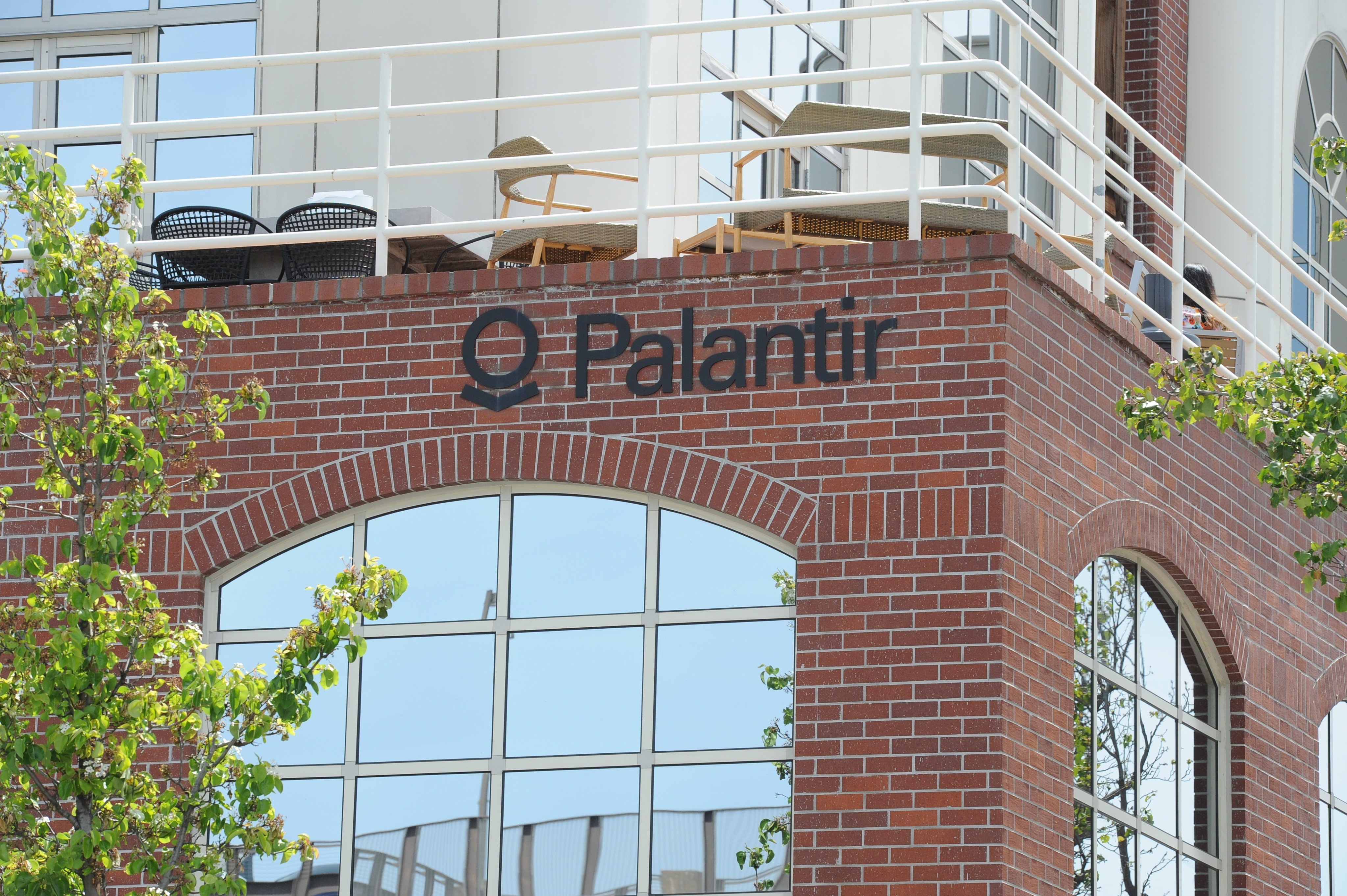 The Palantir logo is seen at the company’s headquarters in Denver. Photo: dpa