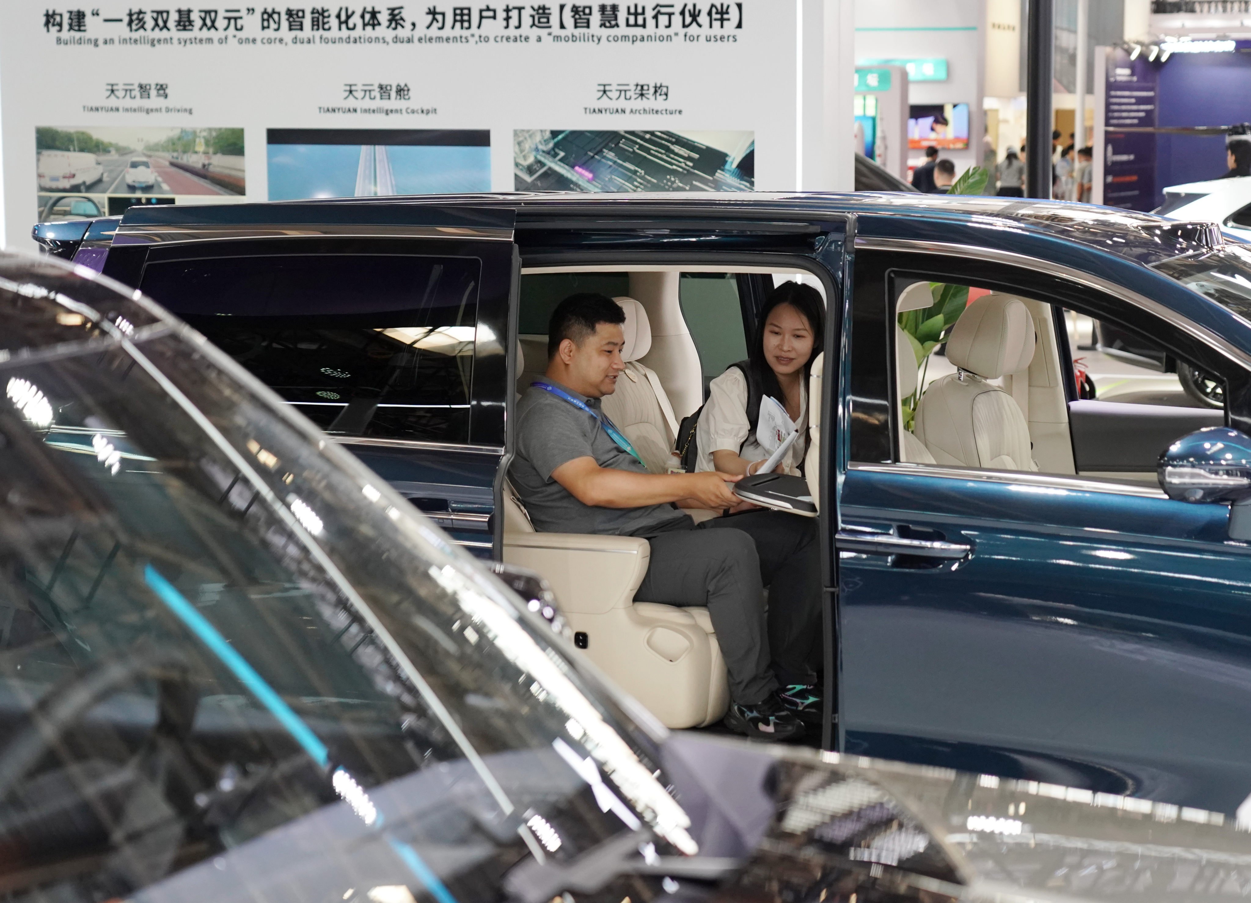 Visitors at the China International Supply Chain Expo in Beijing last month. Photo: Xinhua