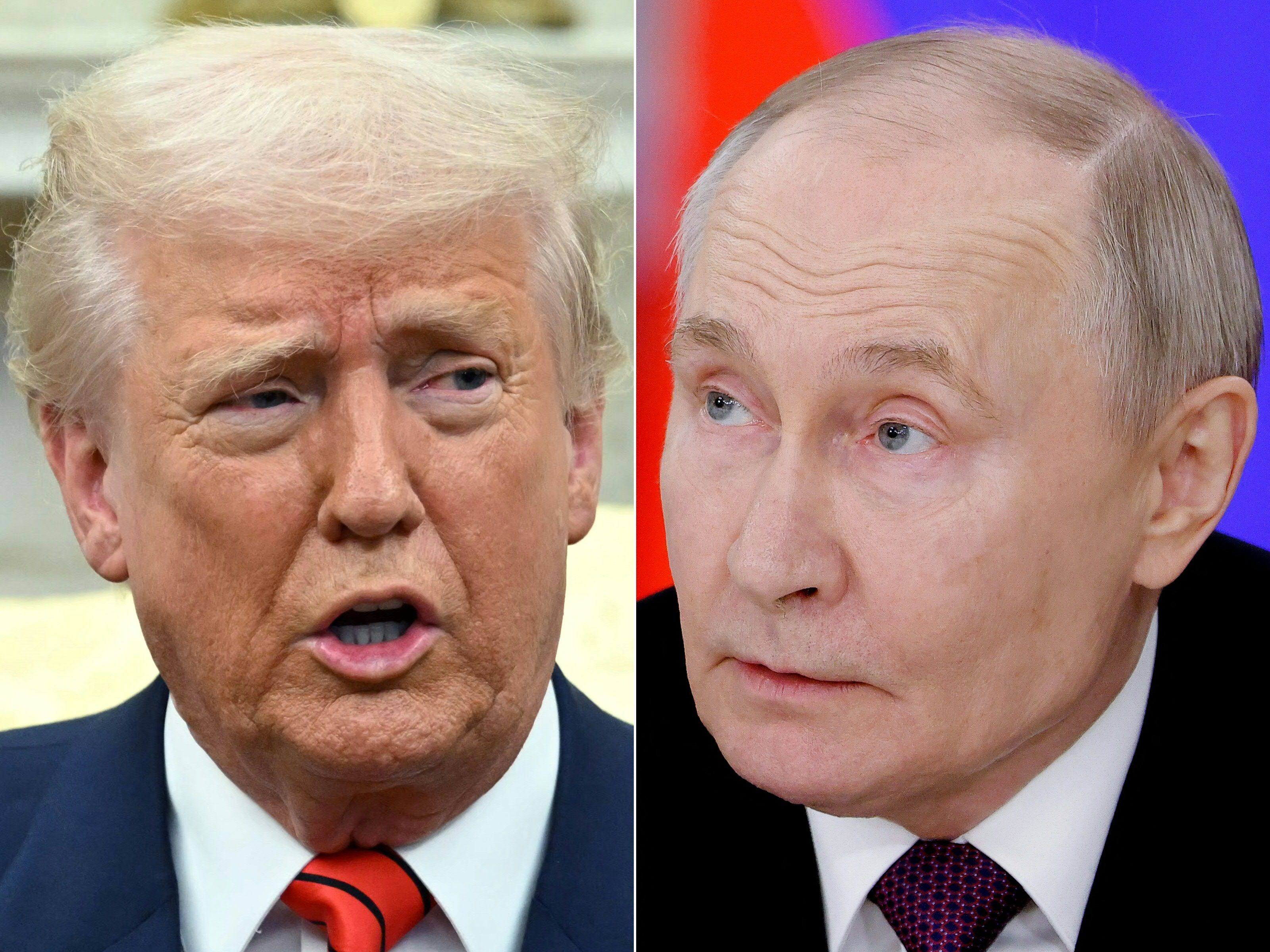 A meeting between Donald Trump and Vladimir Putin would be their first since Trump returned to office this year. Photo: AFP