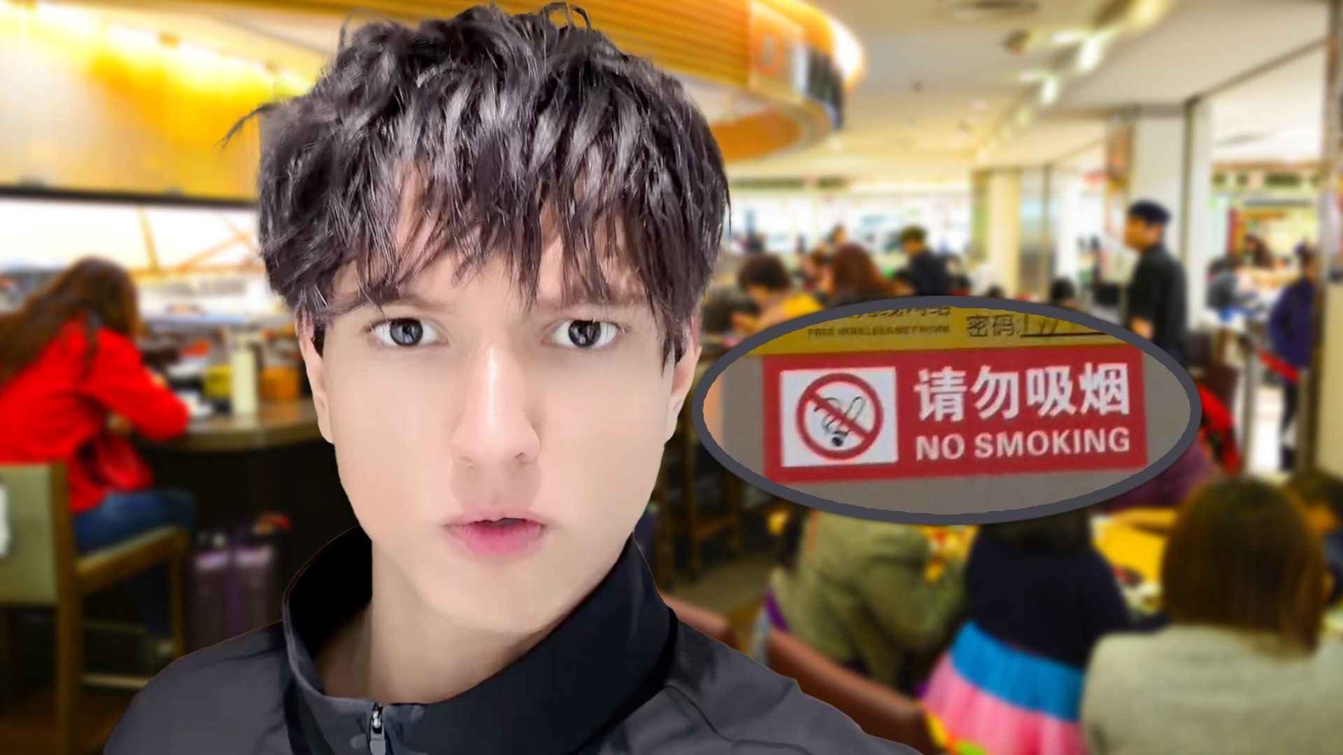 A Shanghai-based foreign influencer has been praised  online for challenging a Chinese diner who lit up in a non-smoking restaurant in the city. Photo: SCMP composite/Shutterstock/Douyin