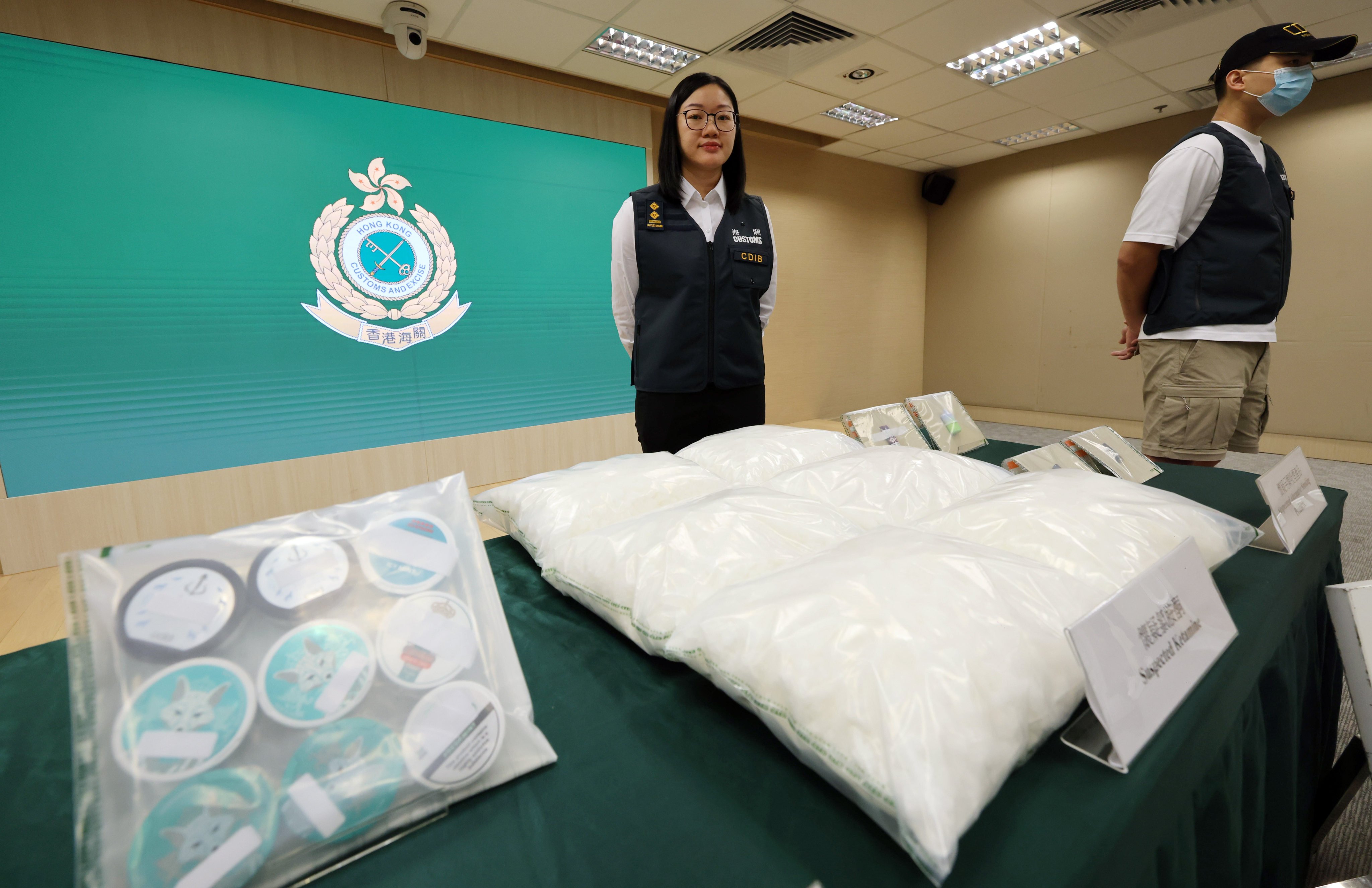 Authorities seized HK$12 million of illegal items, including ketamine, from the passenger, who flew to the city from the Netherlands. Photo: Nora Tam