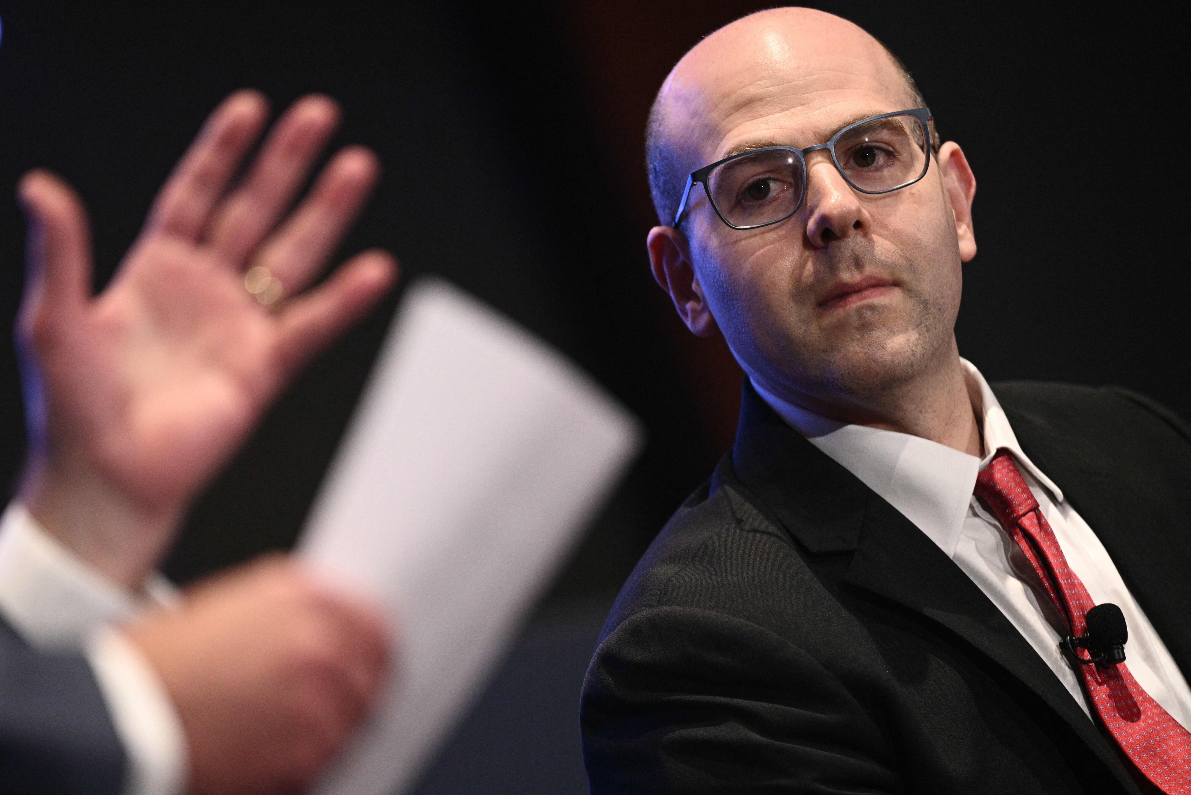 Stephen Miran, chair of the Council of Economic Advisers, listens during an event in Washington in April. Photo: AFP