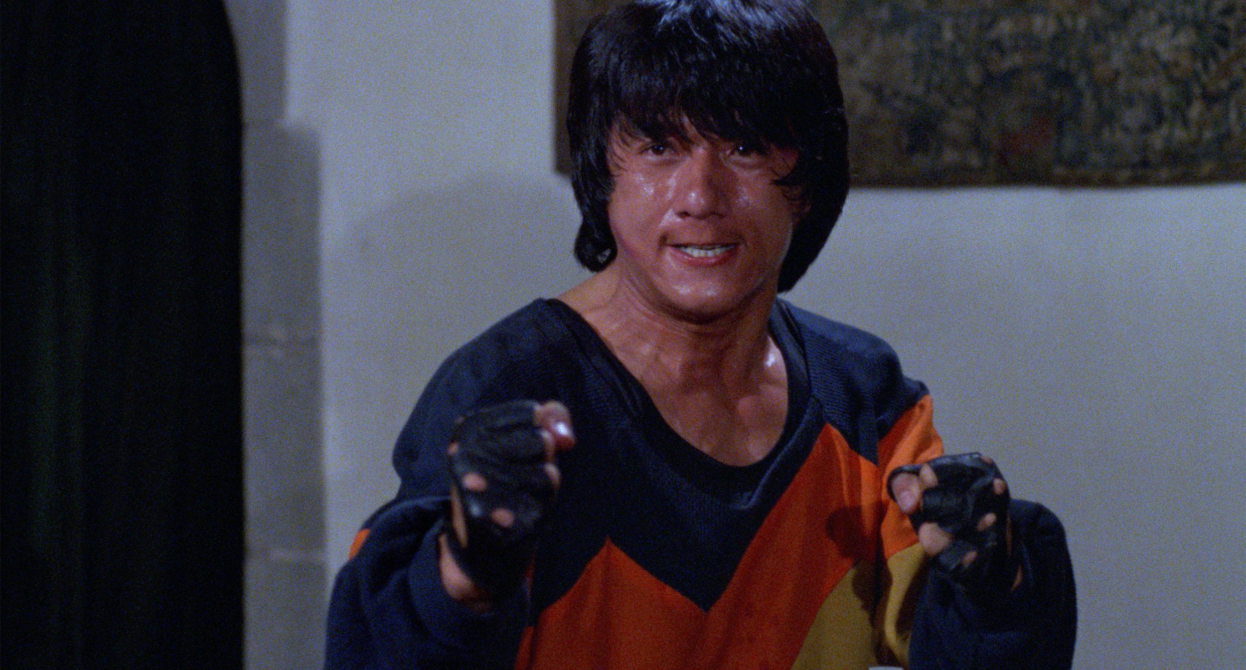 Jackie Chan in a still from Wheels on Meals. Photo: Eureka Entertainment