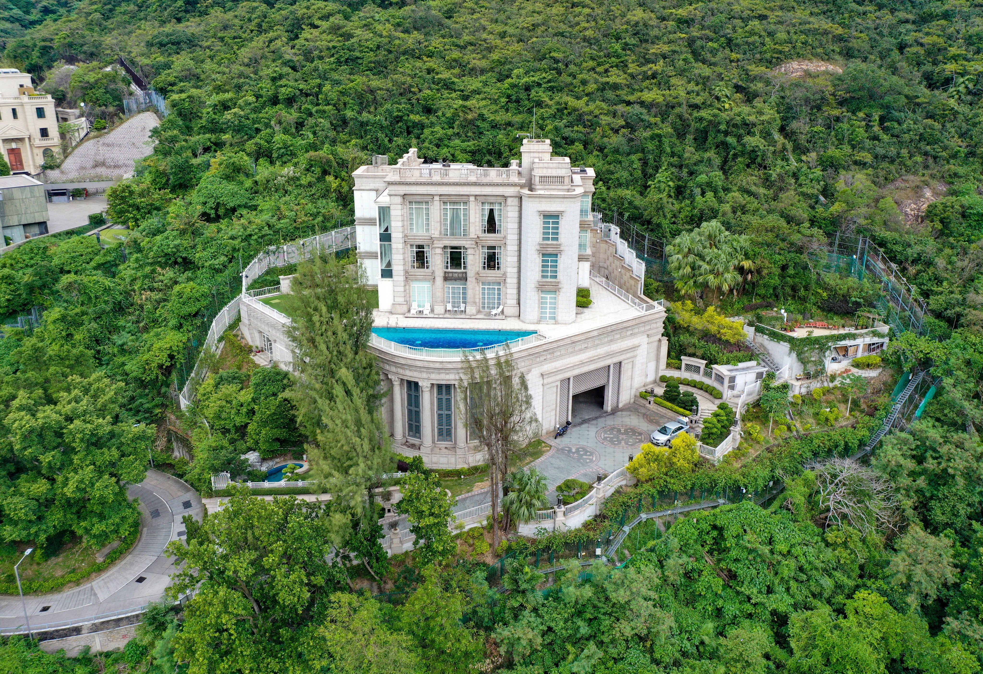 An undated photograph of the Li family’s mansion at 79 Deep Water Bay Road from a neighbouring hill on Hong Kong Island. Photo: Handout