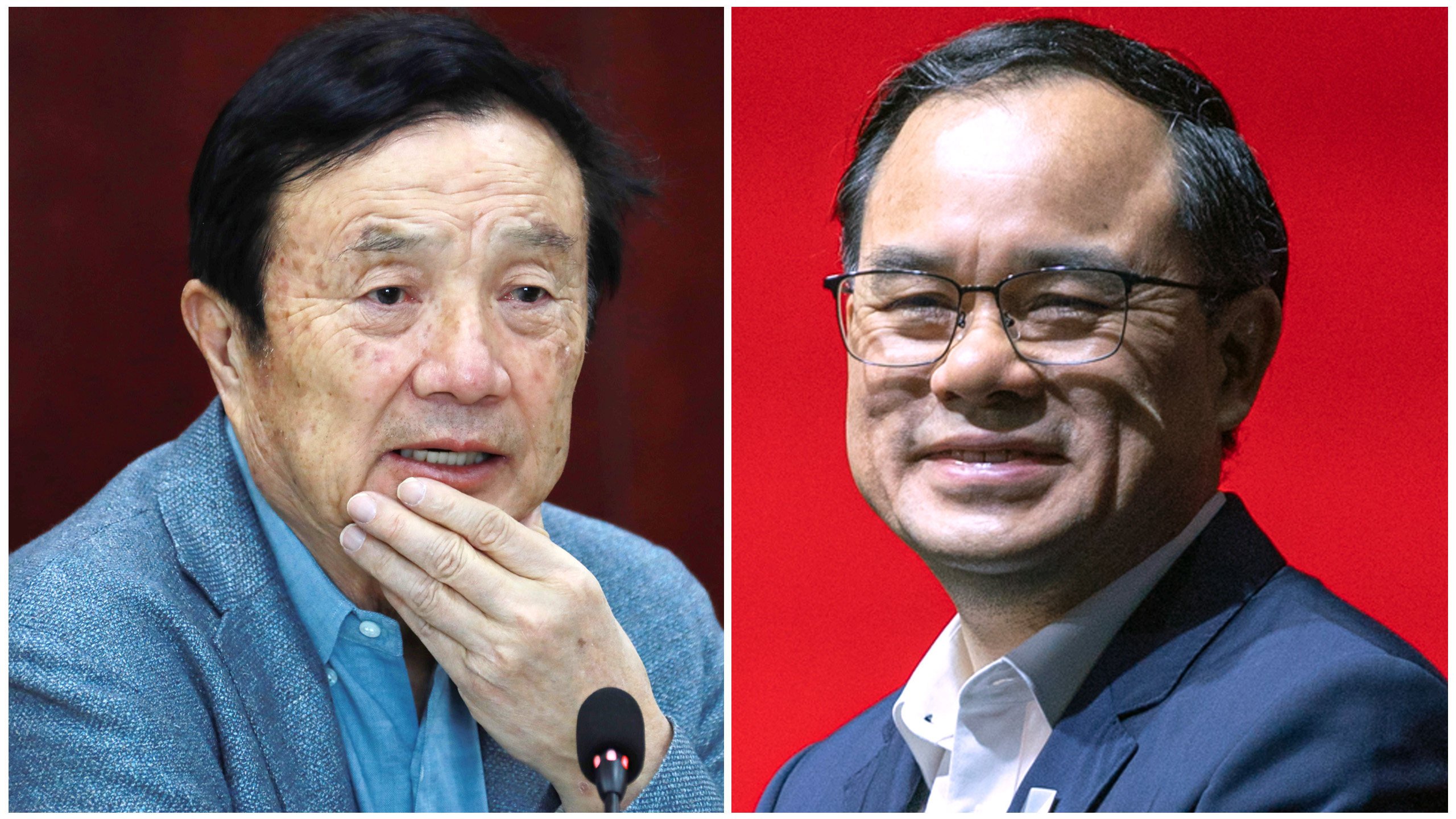 Huawei Technologies founder and CEO Ren Zhengfei, left and Changan Automobile chairman Zhu Huarong. Photo: SCMP