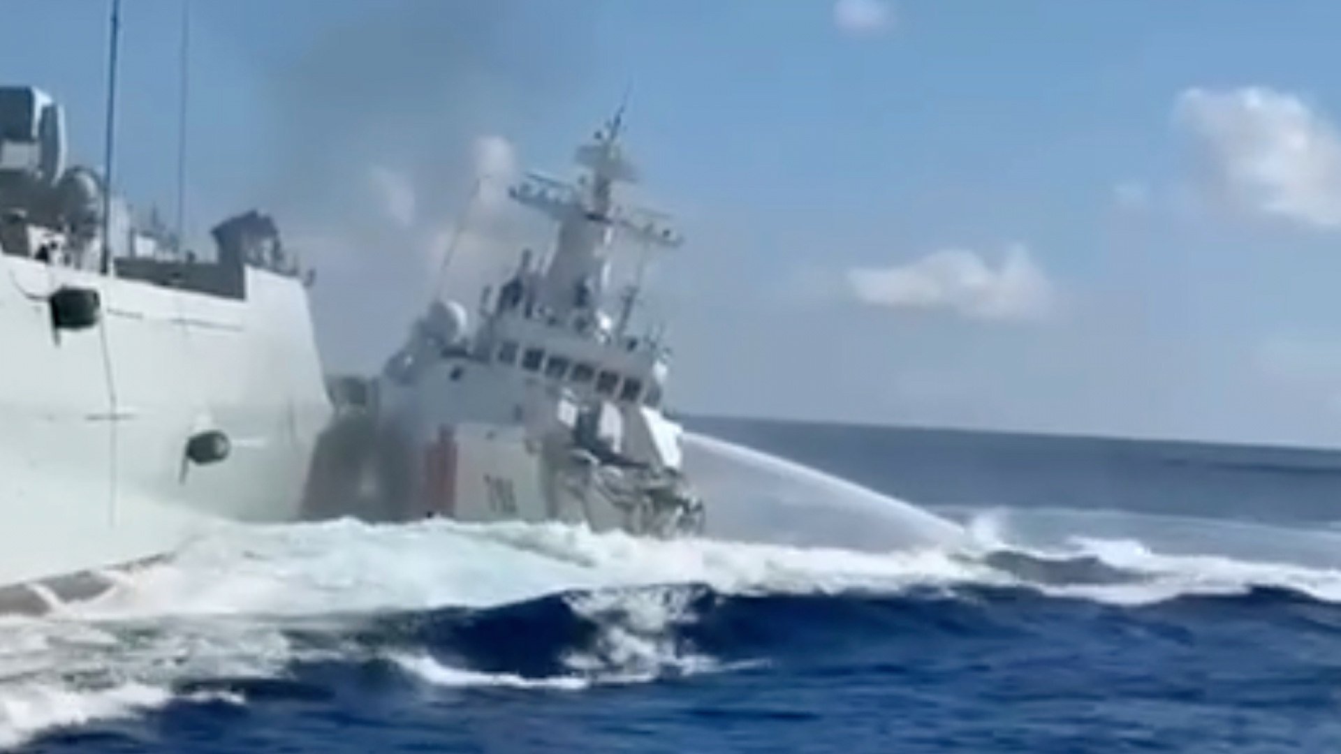 Chinese ships collide during clash with Philippine coastguard in contested South China Sea