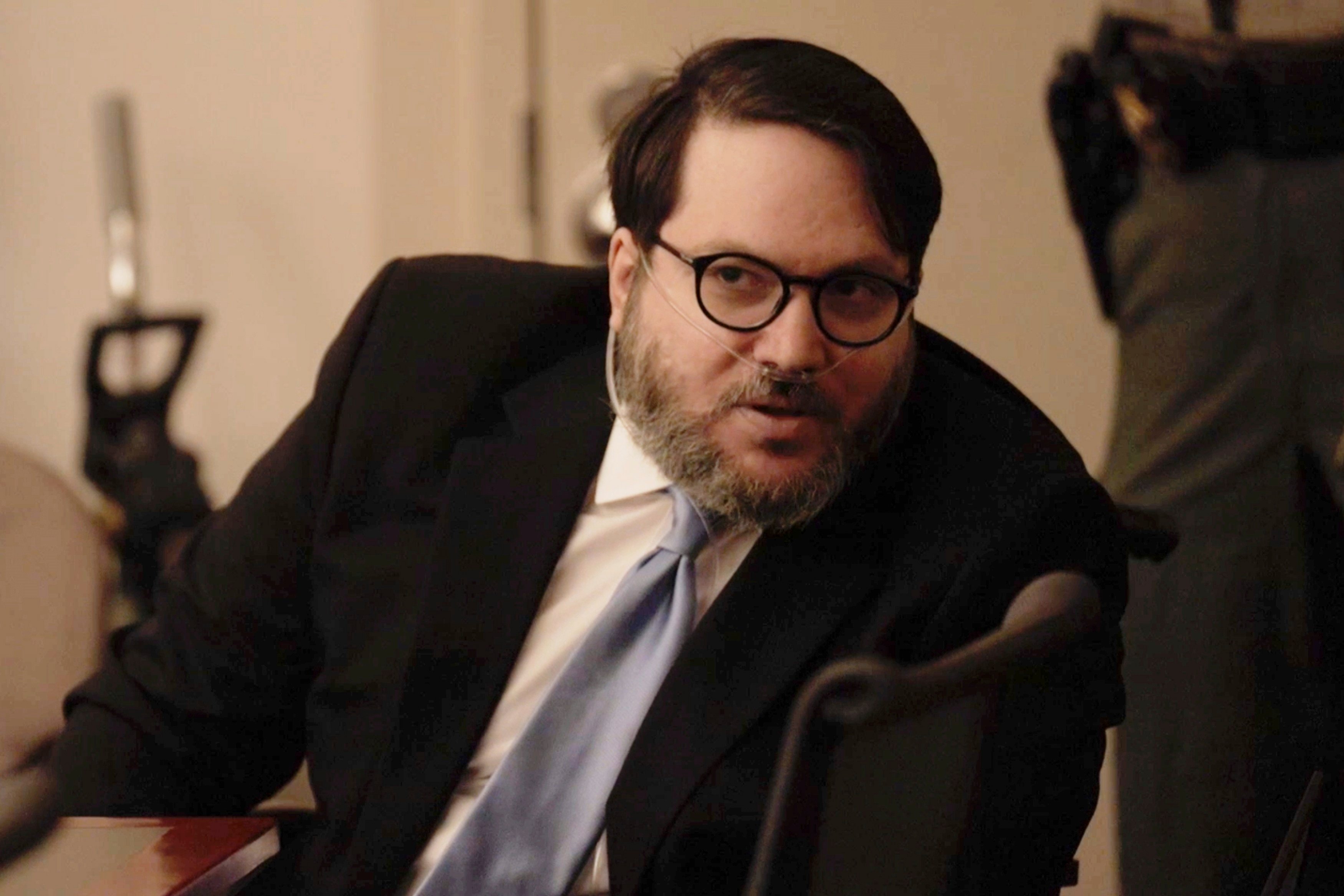 Nicholas Rossi, accused of faking his death, in court on Monday. Photo: Firecrest Films via AP