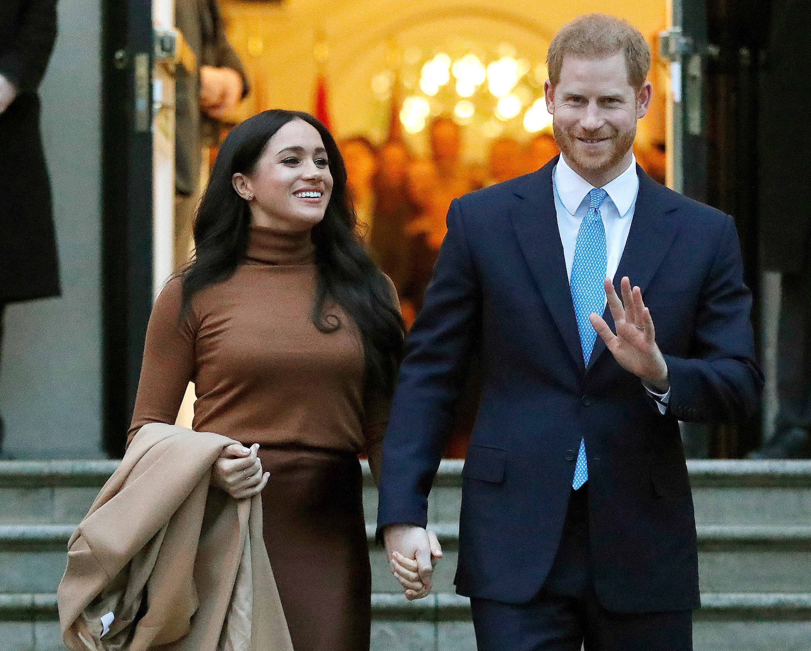 Britain’s Prince Harry and Meghan, Duchess of Sussex, leave Canada House in London in January 2020, the same year they secured a lucrative contract with Netflix thought to be worth more than US$100 million. Photo: AP