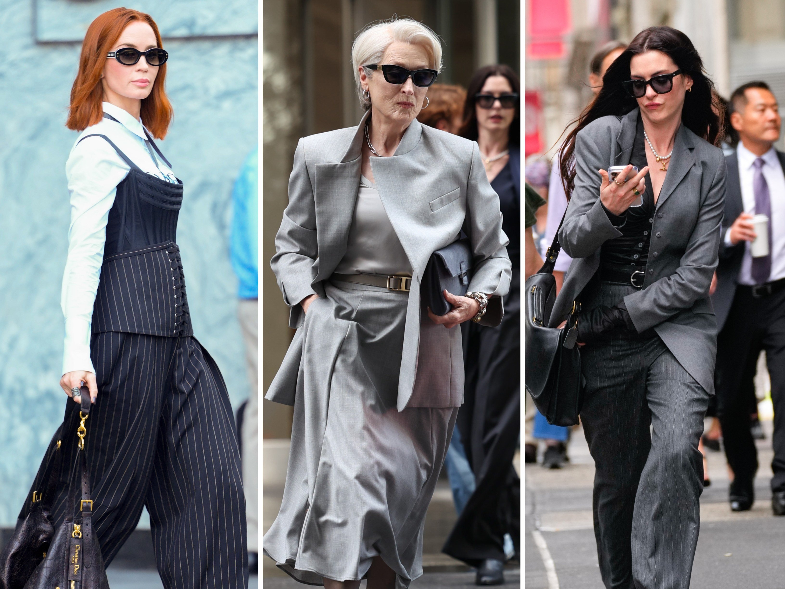 Emily Blunt, Meryl Streep and Anne Hathaway are reprising their roles in The Devil Wears Prada 2. Photo: Getty Images