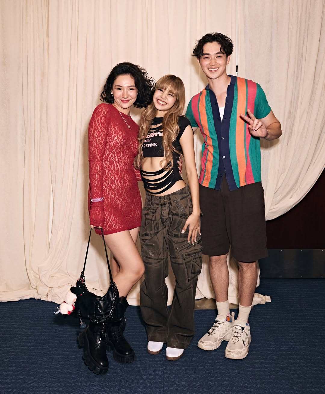 Minnie Mills and Sean Kaufman hung out with Lisa from Blackpink in July. Photo: @minnie.mills/Instagram