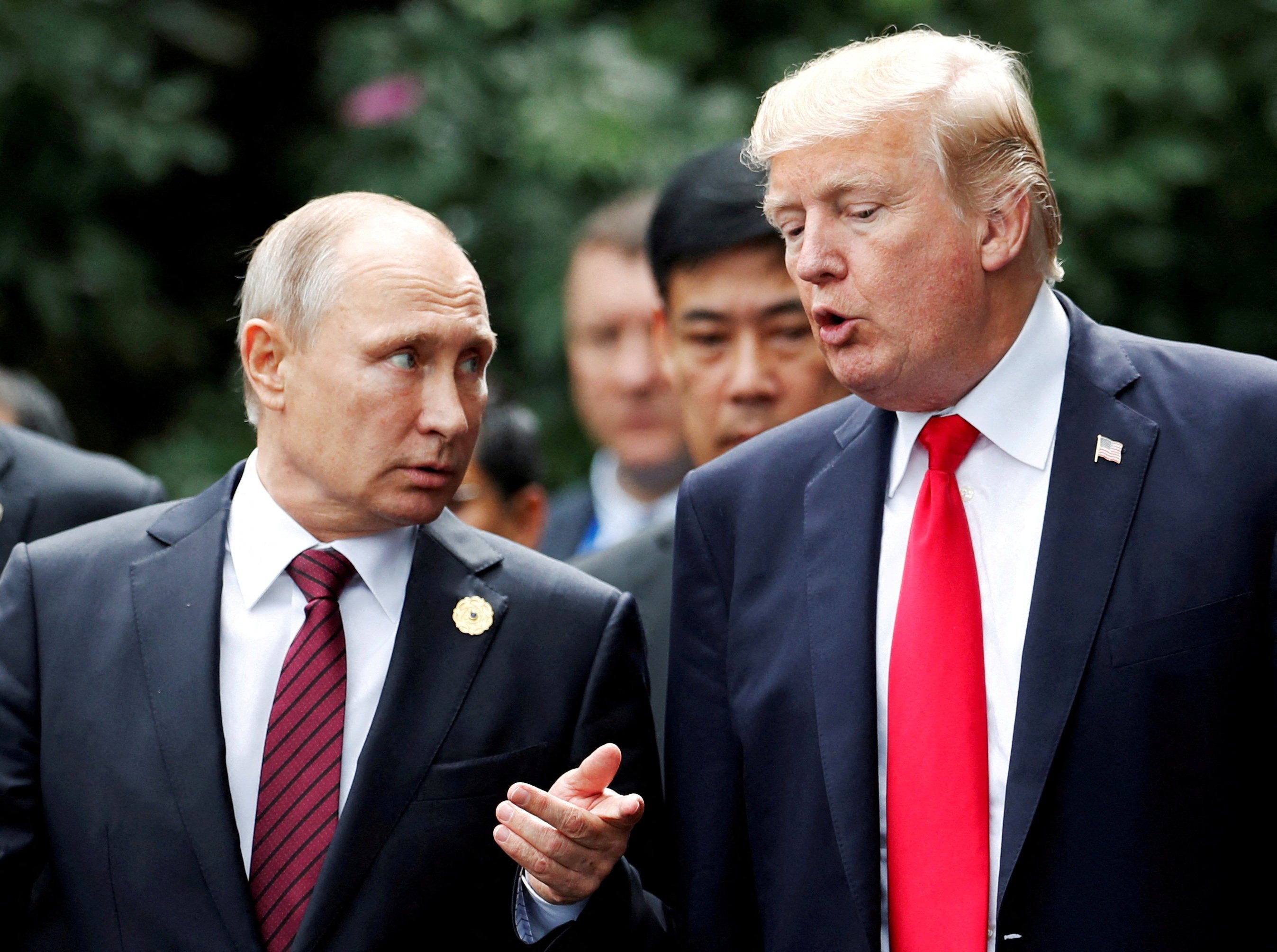 Russian President Vladimir Putin and US President Donald Trump, pictured at their last meeting in 2017, at the Apec summit in Vietnam. Photo: Reuters