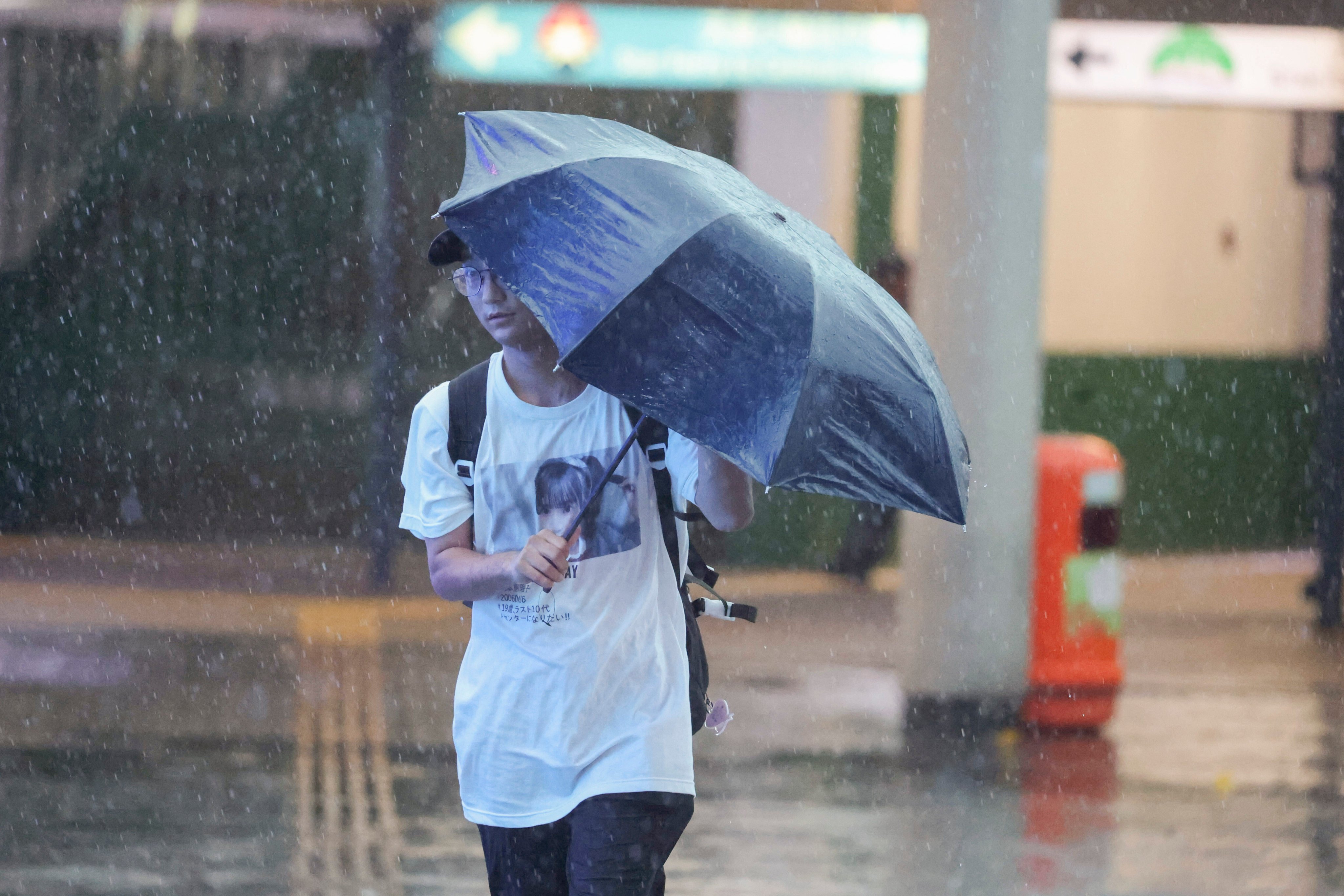 A black rainstorm warning was issued at 7.50am on Thursday. Photo: Dickson Lee