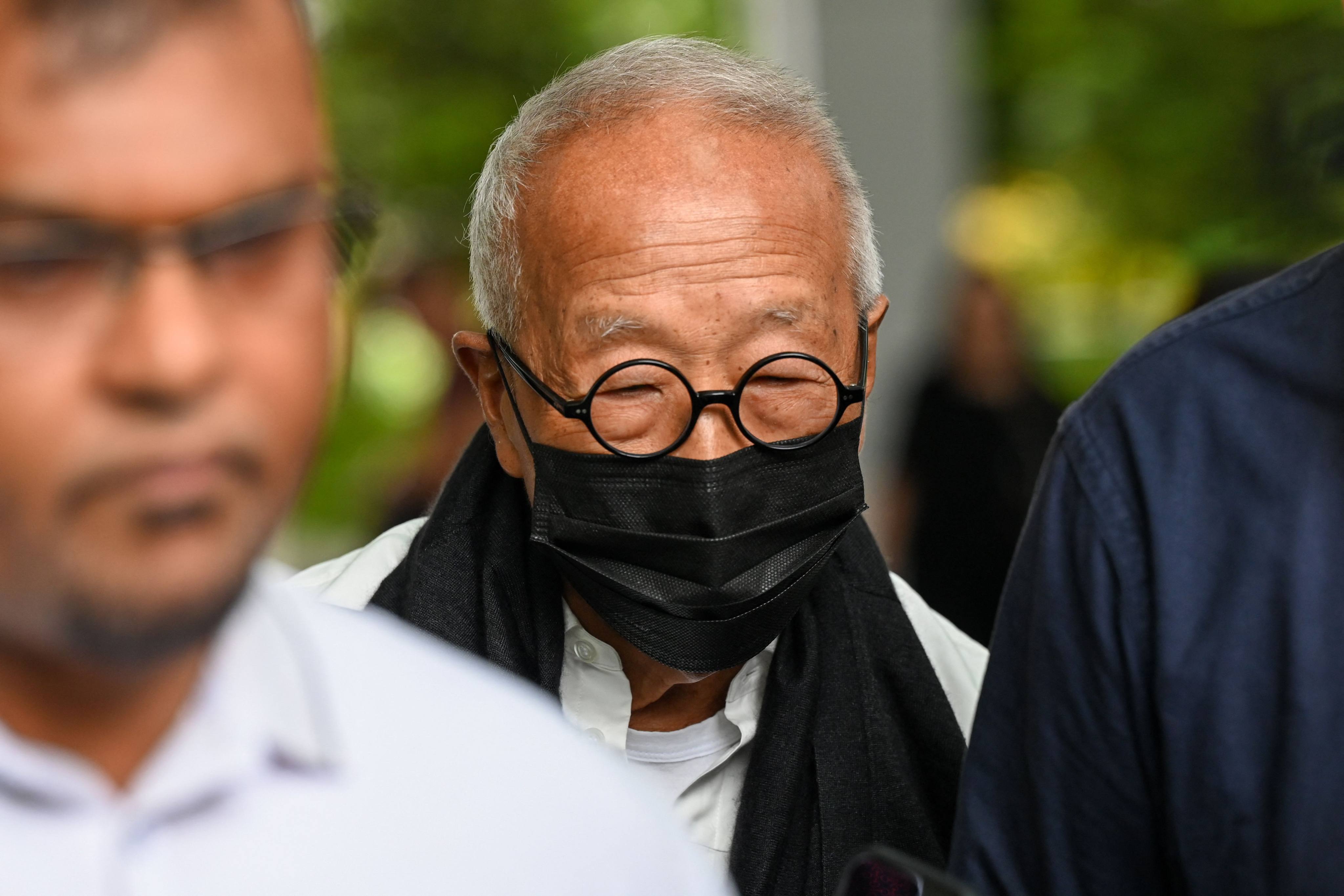 Malaysian hotel tycoon Ong Beng Seng leaves the State Courts in Singapore on August 4. Ong was fined US$23,400 on Friday after admitting to relaying sensitive information about an ongoing anti-corruption investigation to Singapore’s ex-minister S. Iswaran. Photo: AFP