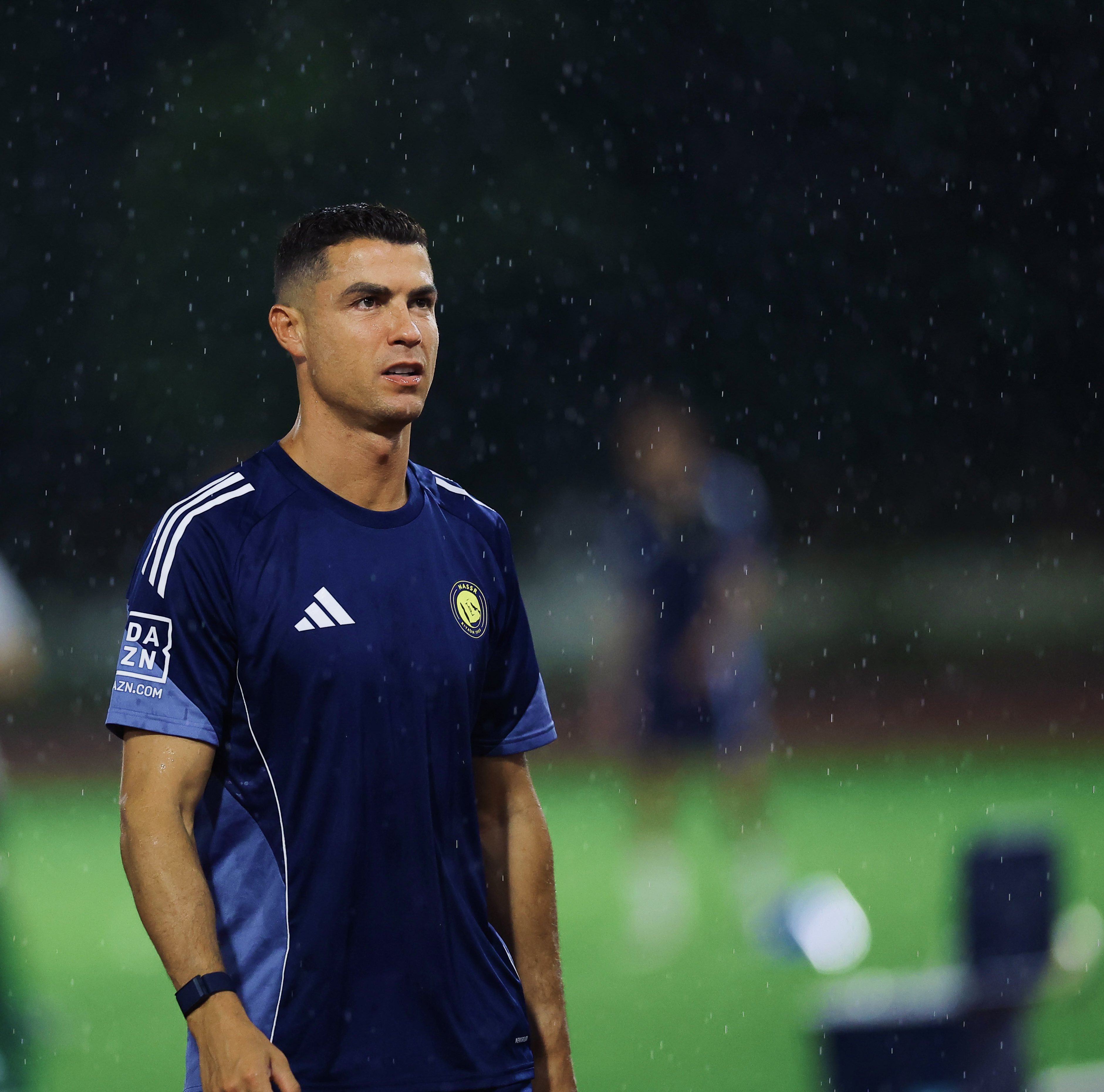 Cristiano Ronaldo trains in Hong Kong with his Al-Nassr teammates. Photo: X/AlNassrFC_EN