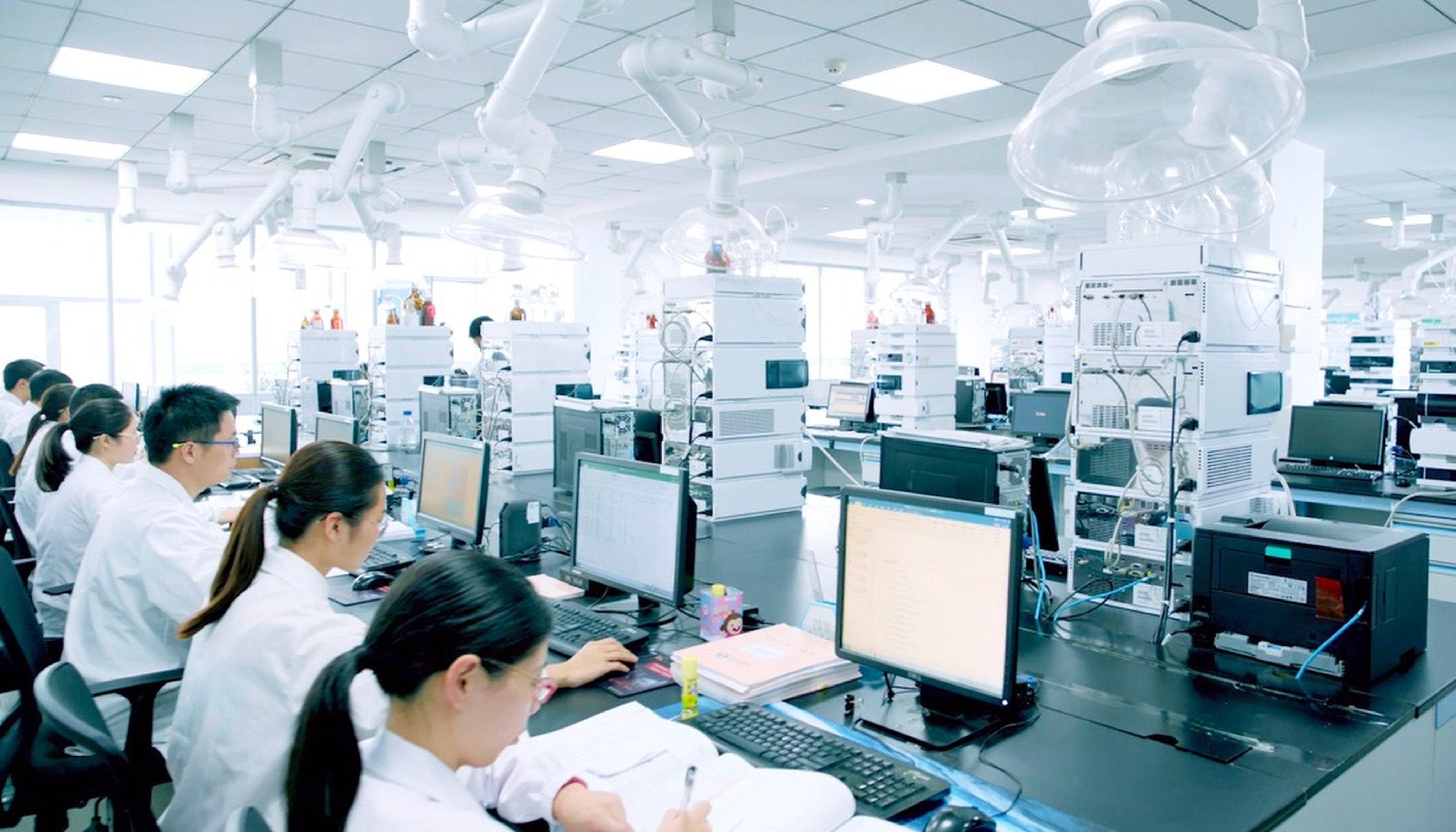 Workers inside Hansoh Pharmaceutical. Photo: Handout