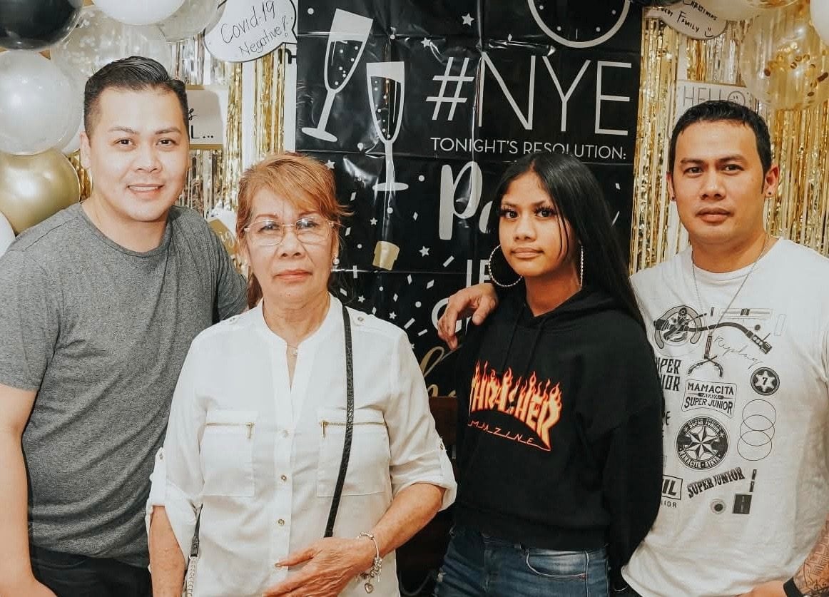 Sonny Lasquite (left) with his family. Photo: Vivian Hirano