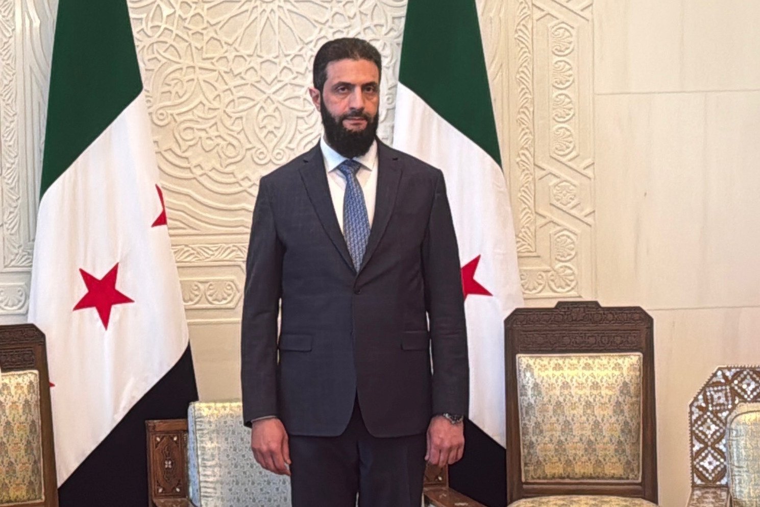 Syrian President Ahmed al-Sharaa at the presidential palace in Damascus. Photo: dpa