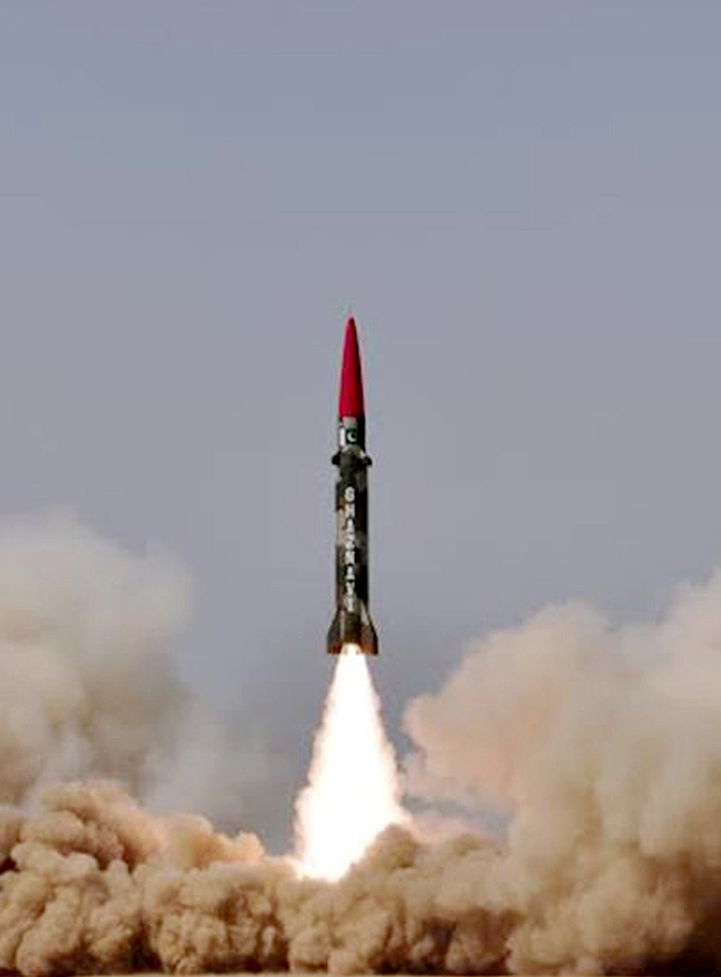 A Pakistani short-range surface to surface missile is test launched in 2014. Photo: Inter-Services Public Relations Office / Xinhua