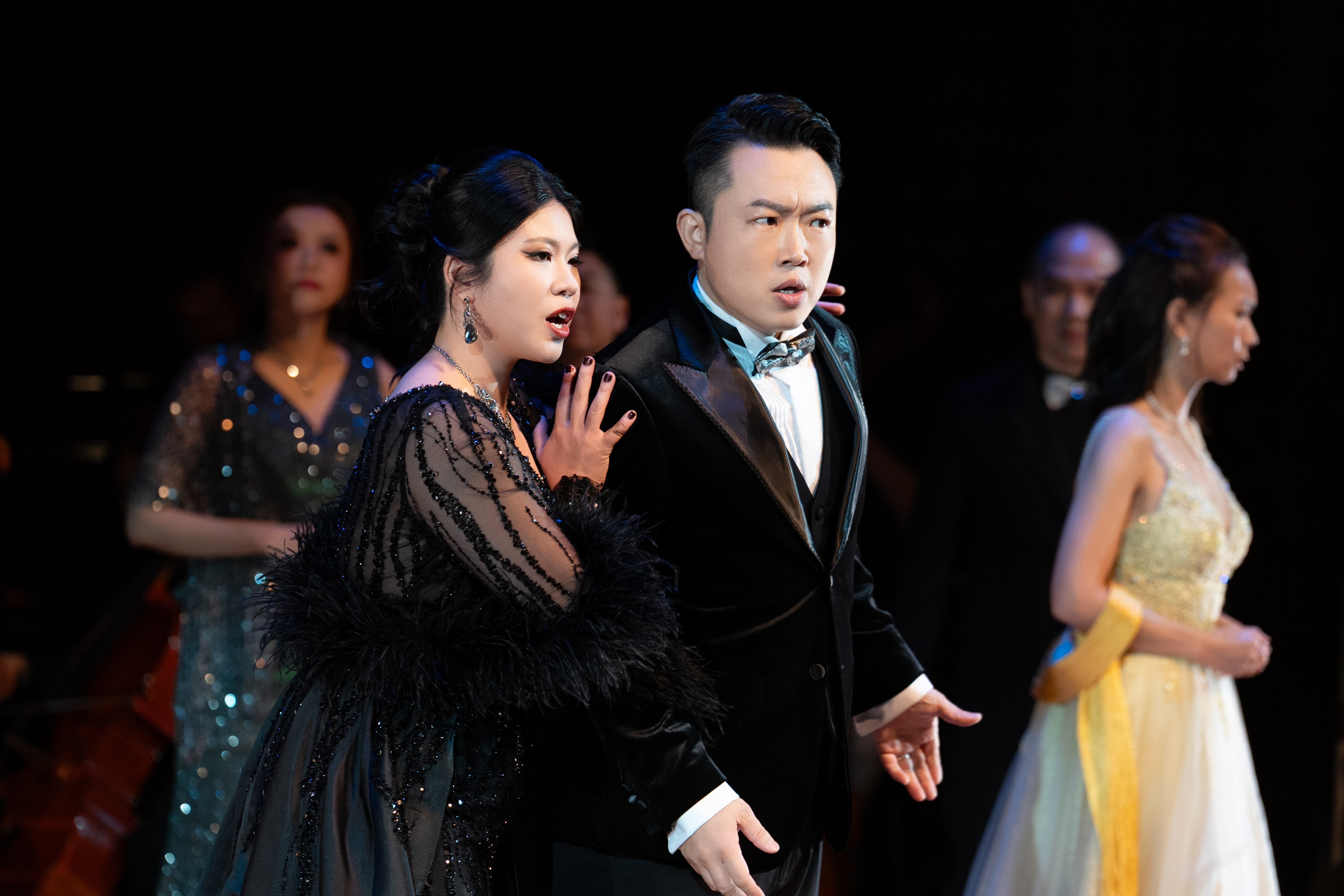 Rianne Lau (left) and Chen Yong in The Merry Widow. Photo: Opera Hong Kong