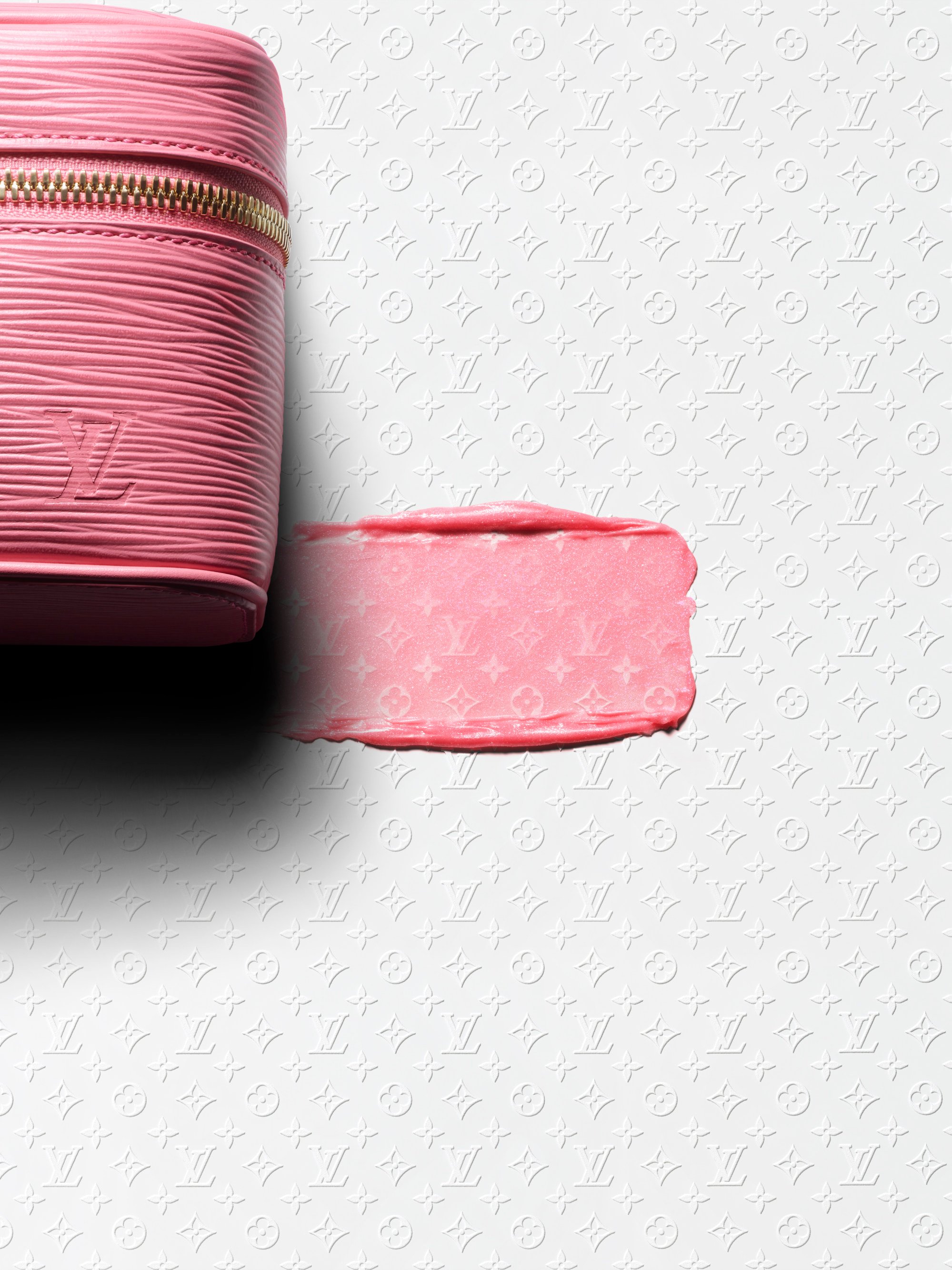 LV Baume lip balm in 030 Tender Bliss, in a pouch made from Louis Vuitton's signature Epi leather. Photo: Handout
