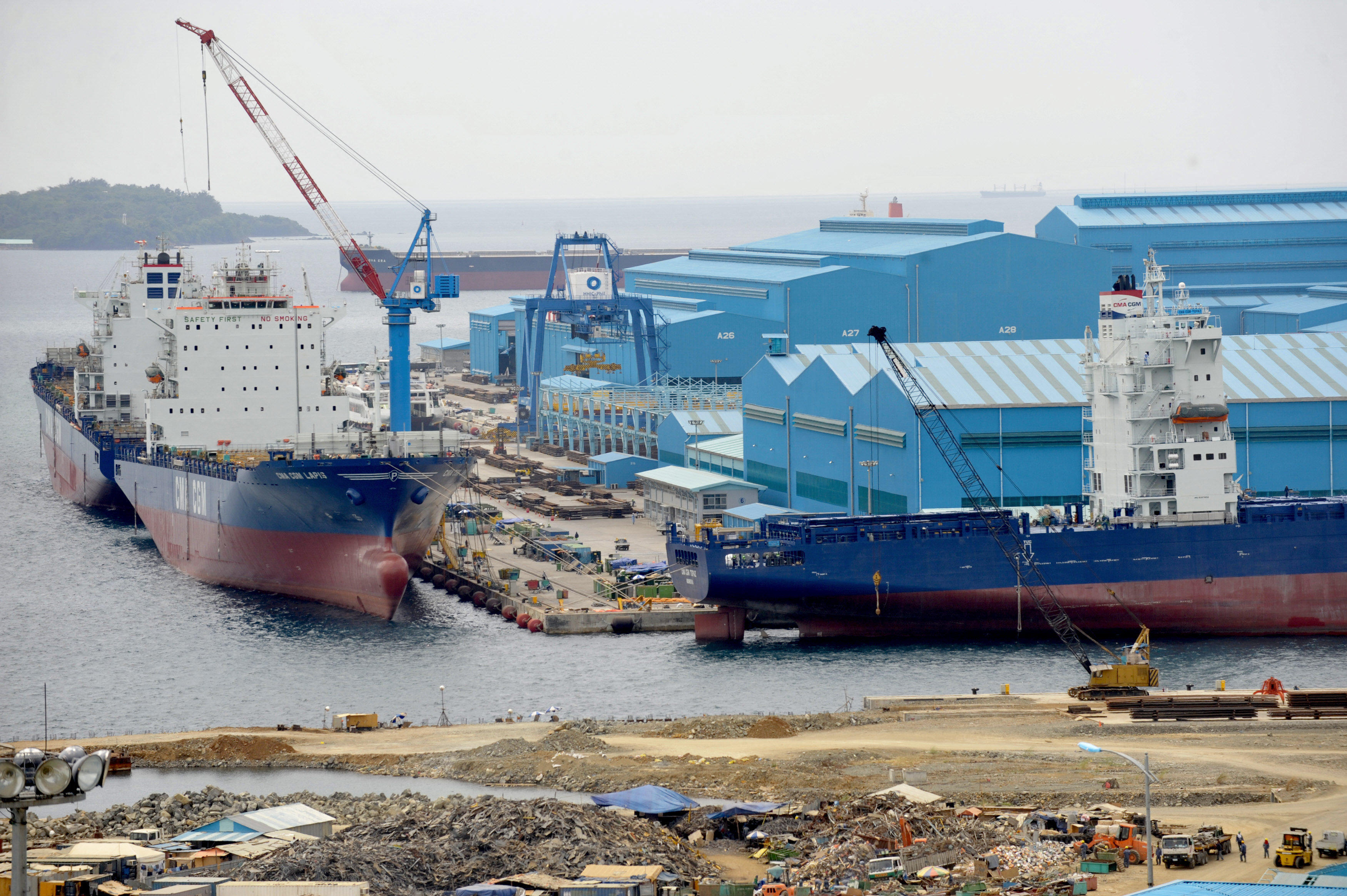 Hanjin Heavy Industries and Construction-Philippines’ Subic Bay shipyard pictured in 2009. Photo: AFP