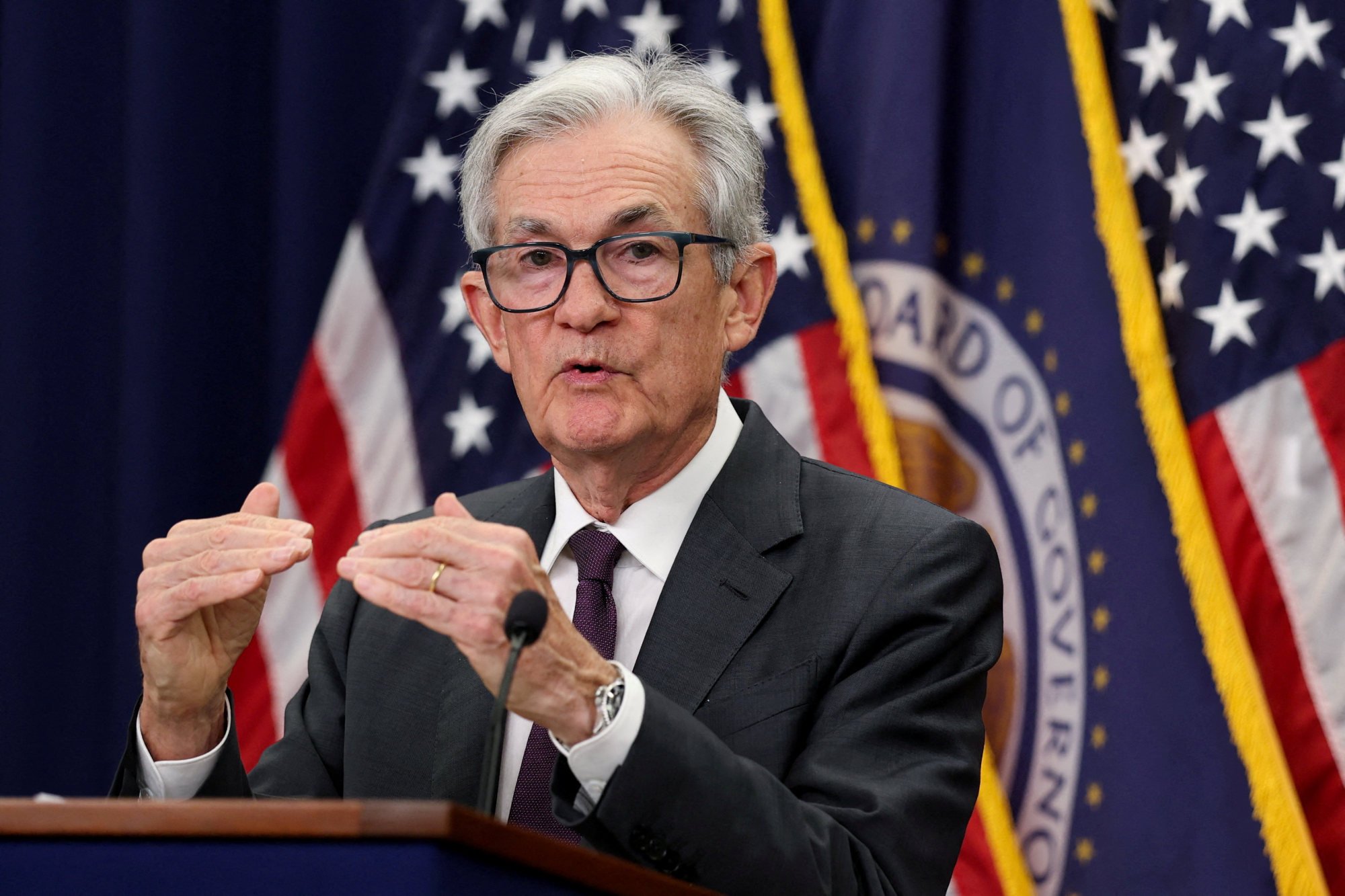 All eyes are on Federal Reserve Chair Jerome Powell's speech at the annual Jackson Hole symposium on Friday. Photo: Reuters