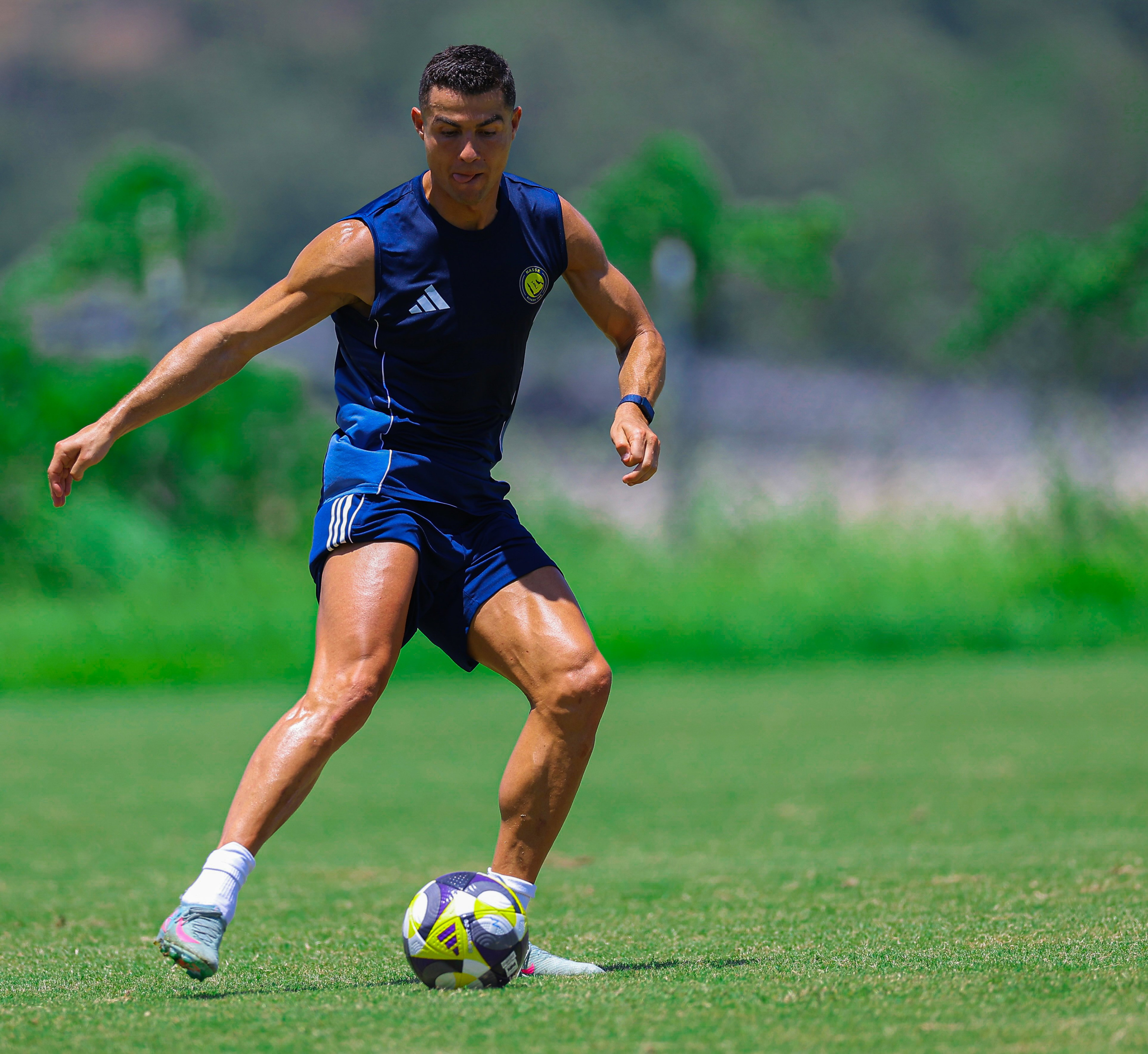 Cristiano Ronaldo trains in Hong Kong ahead of this week’s Saudi Super Cup. Photo: Handout
