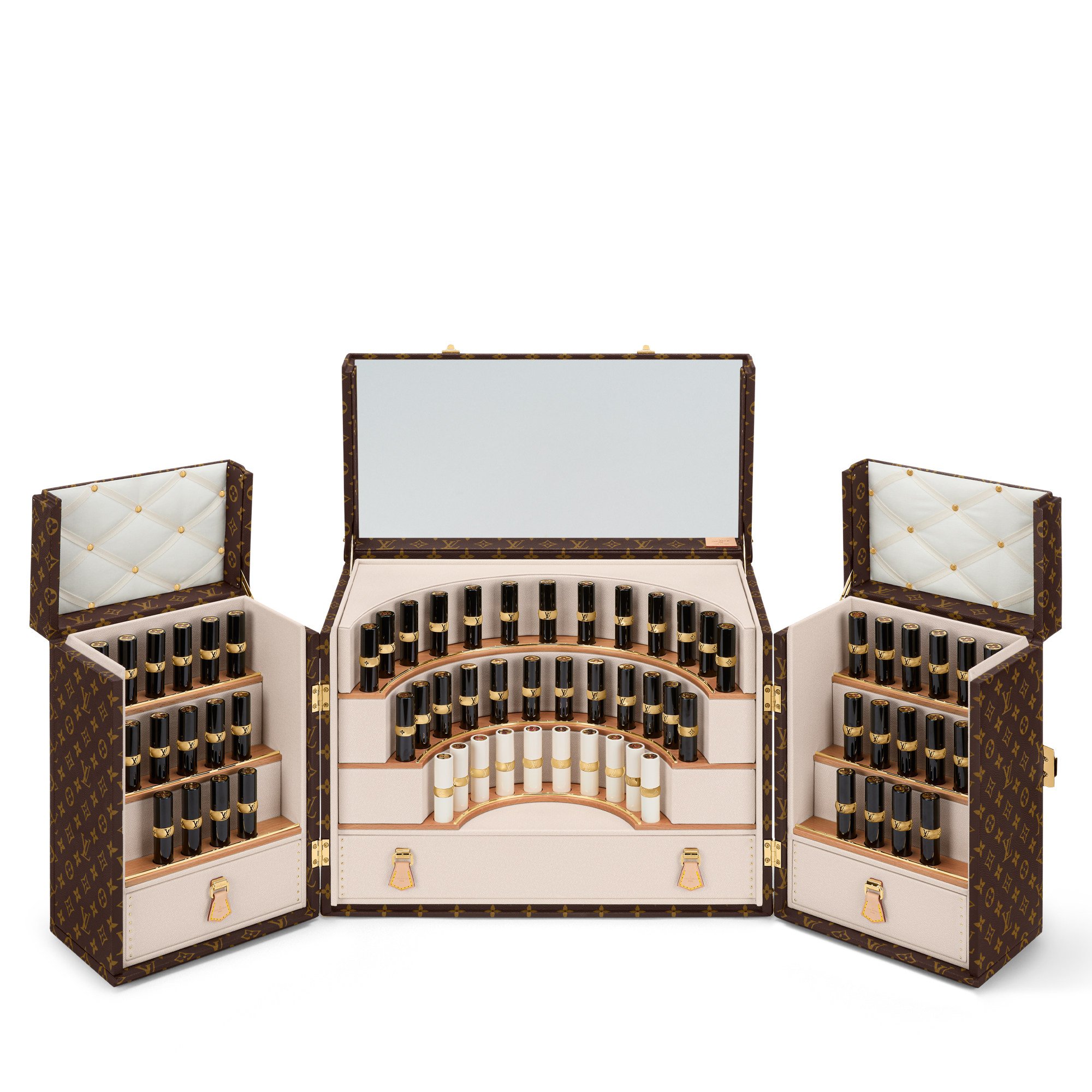 Louis Vuitton has created leather goods and accessories for the products in its first make-up range. Photo: Handout