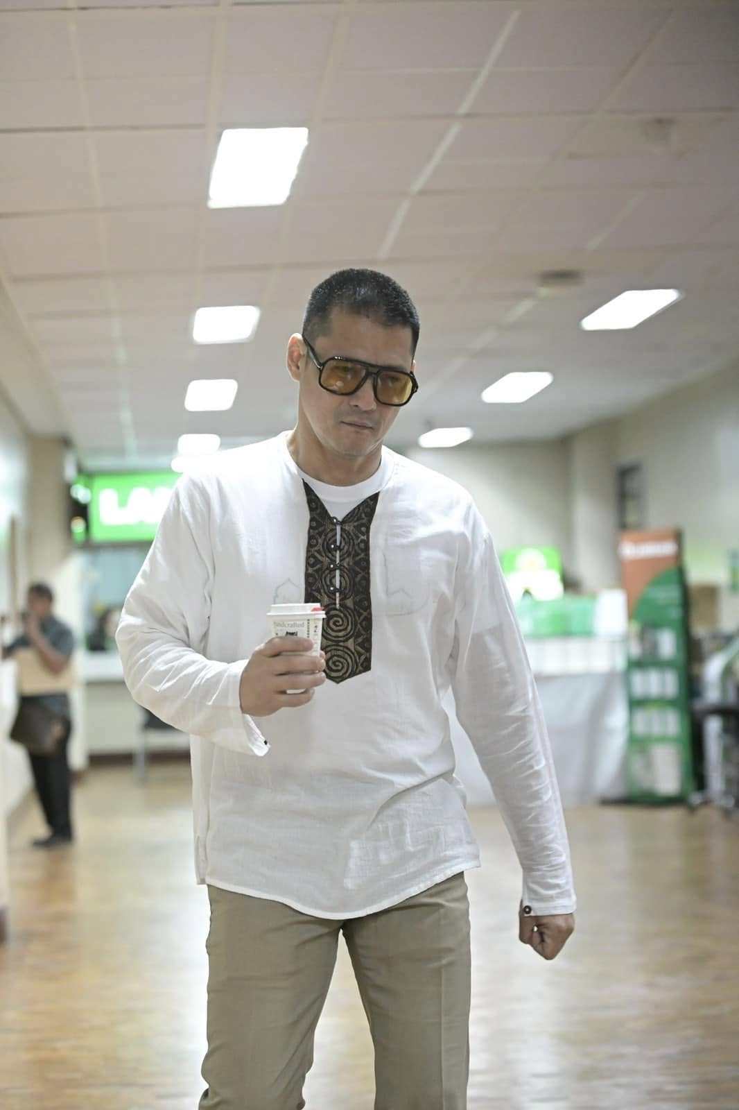 Robin Padillla in the Philippine Senate, sporting a new hairstyle and without his signature moustache, in this photo he shared on social media on Tuesday. Photo: Facebook/robinpadilla.official