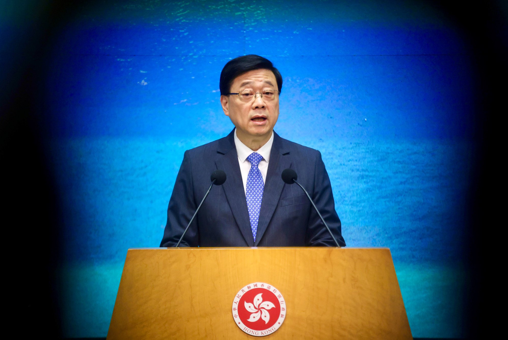 Chief Executive John Lee has urged the local dining sector to embrace reform and adapt to the new challenges. Photo: Jonathan Wong