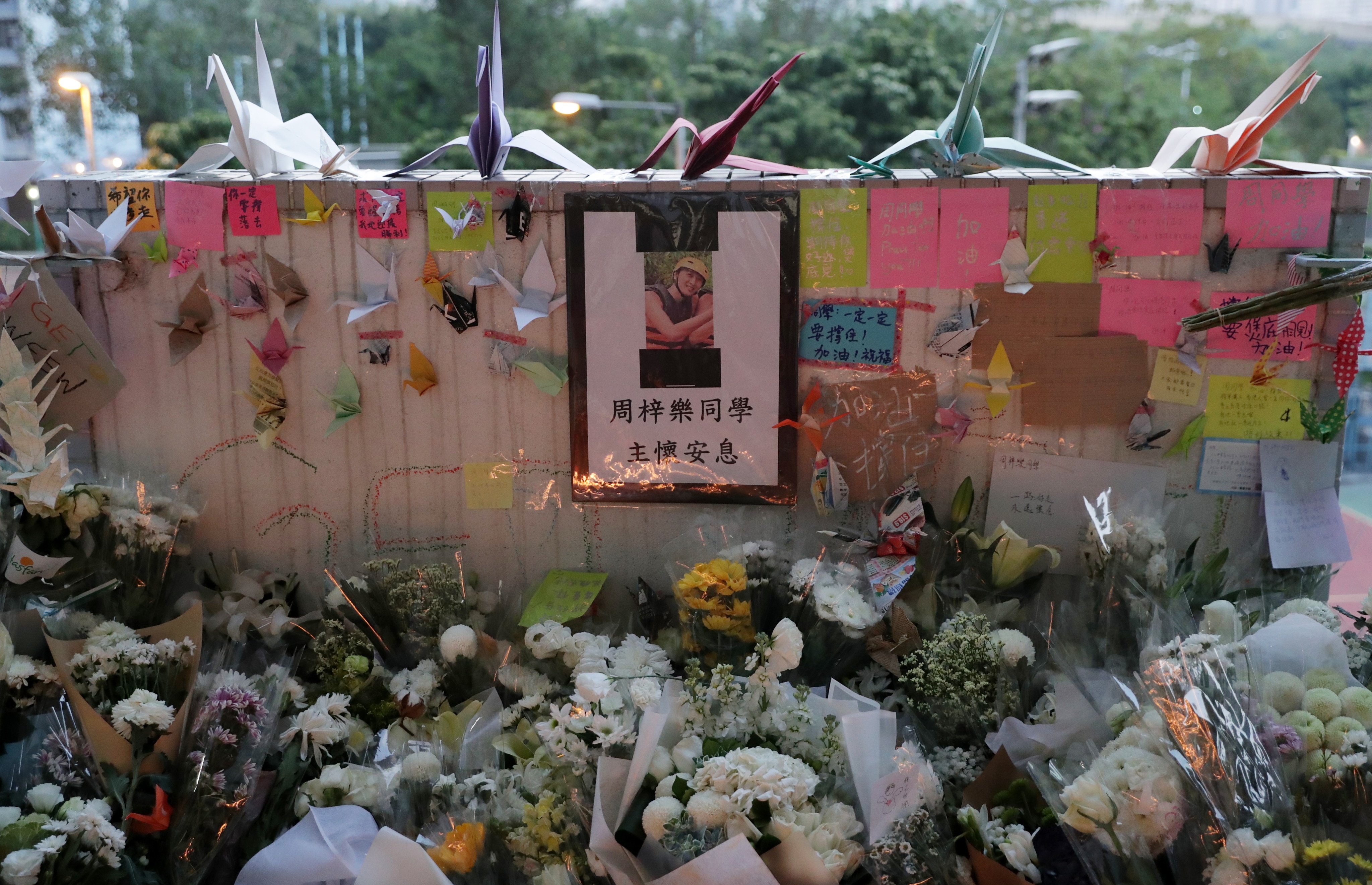 The defendant planned to hurl bombs at police after a service to remember HKUST student Chow Tsz-lok, who died during the 2019 anti-government protests. Photo: Edmond So