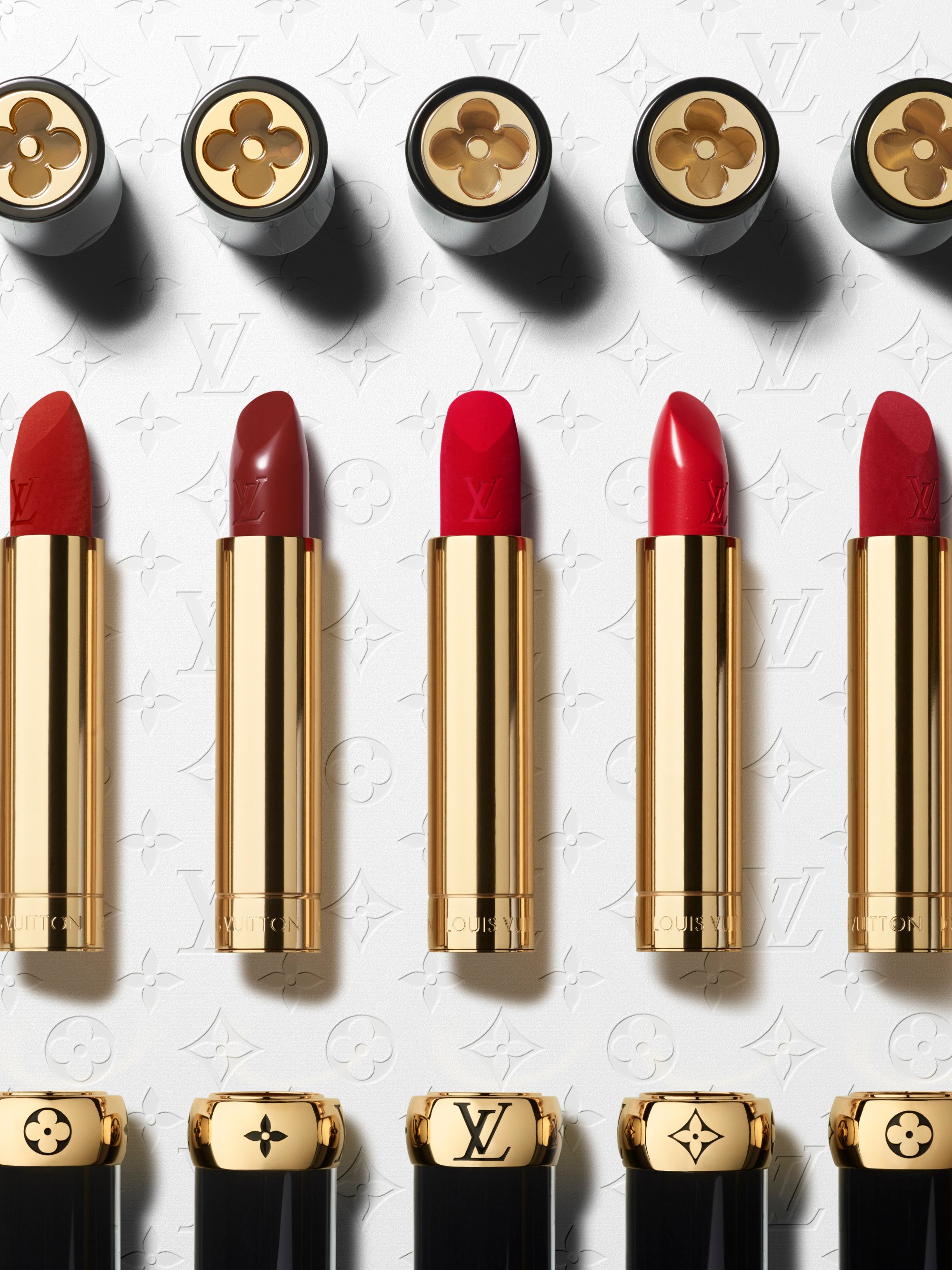 The lipsticks come in sleek recyclable gold-hued packaging. Photo: handout