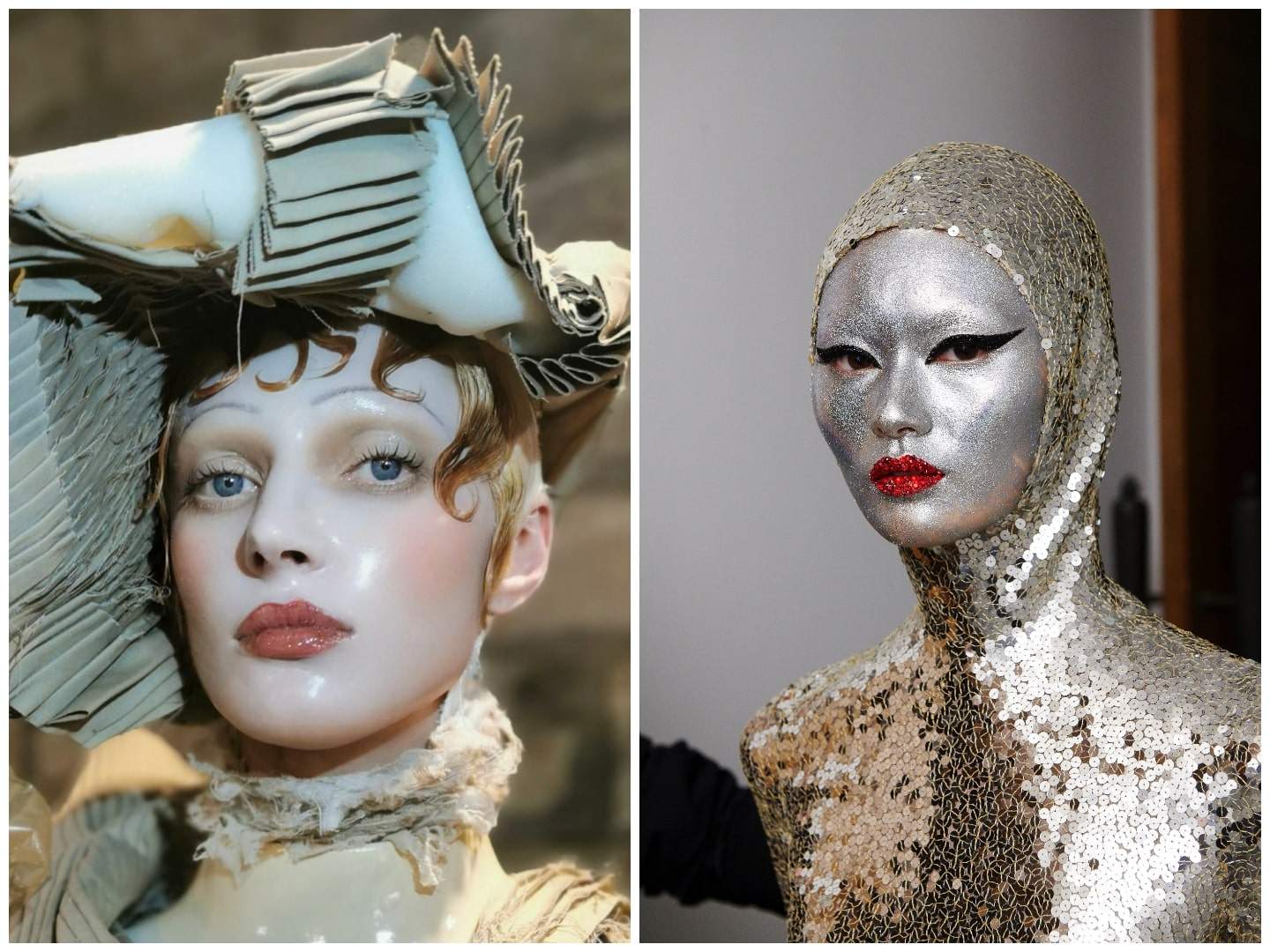 Make-up artist Pat McGrath regularly breaks the internet with her stunning looks, such as these for Maison Margiela and Valentino. Photos: Pat McGrath/Facebook, Handout