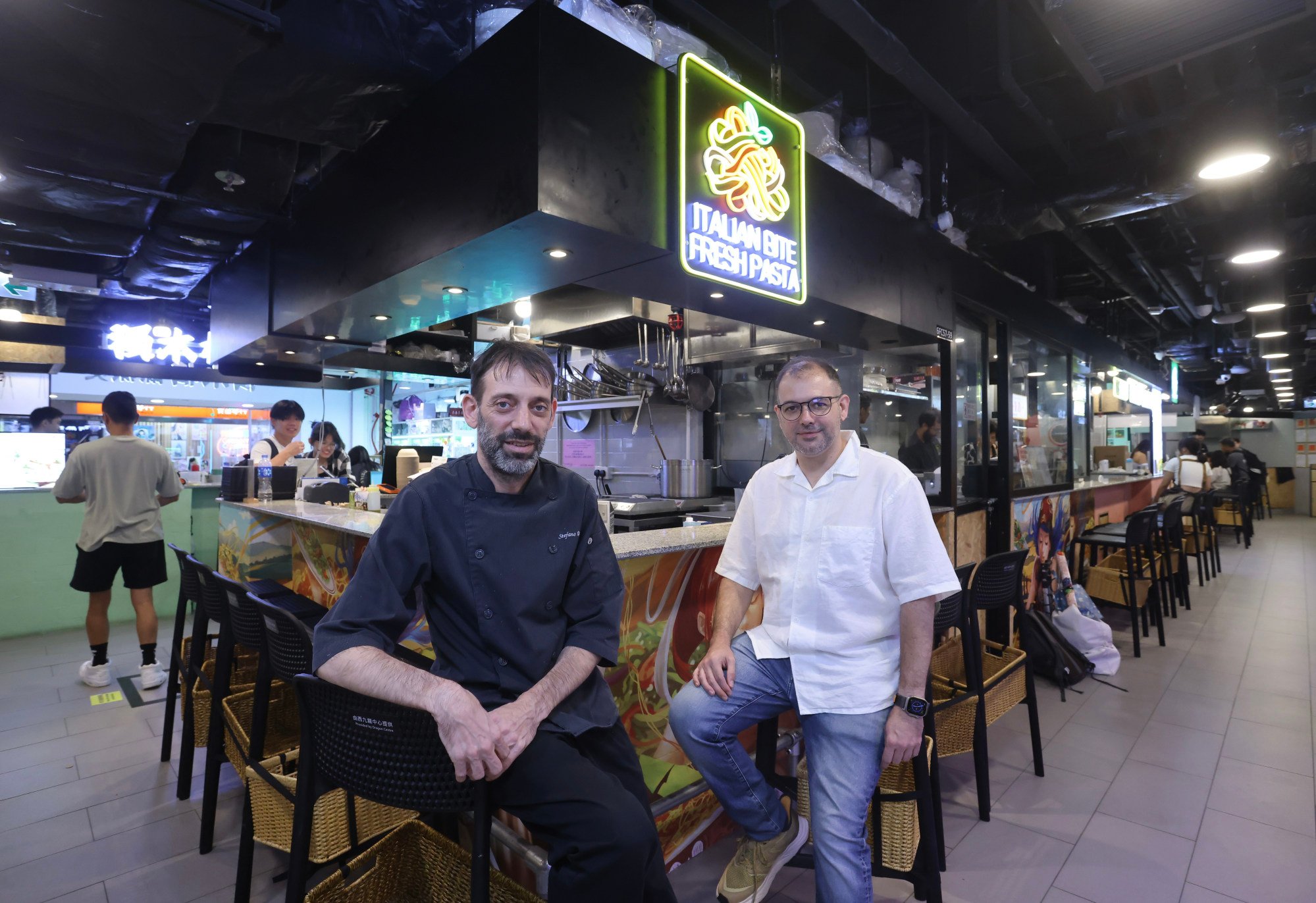 Stefano Rossi (left) and Lorenzo Aussello have set up Italian Bite in Sham Shui Po. Photo: Jonathan Wong