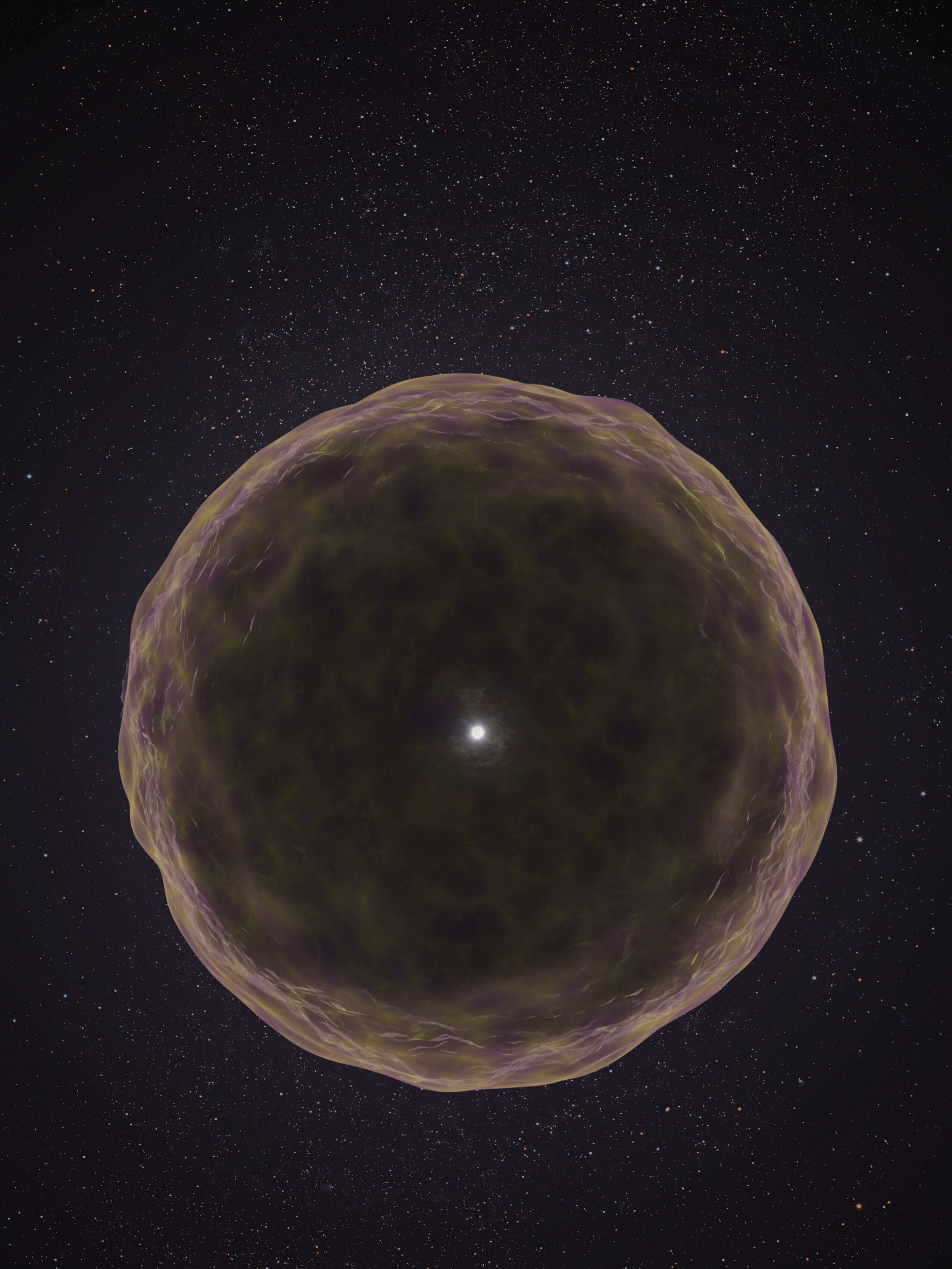 An illustration depicts the insides of an exploding star. Photo: Adam Makarenko/W. M. Keck Observatory/AP